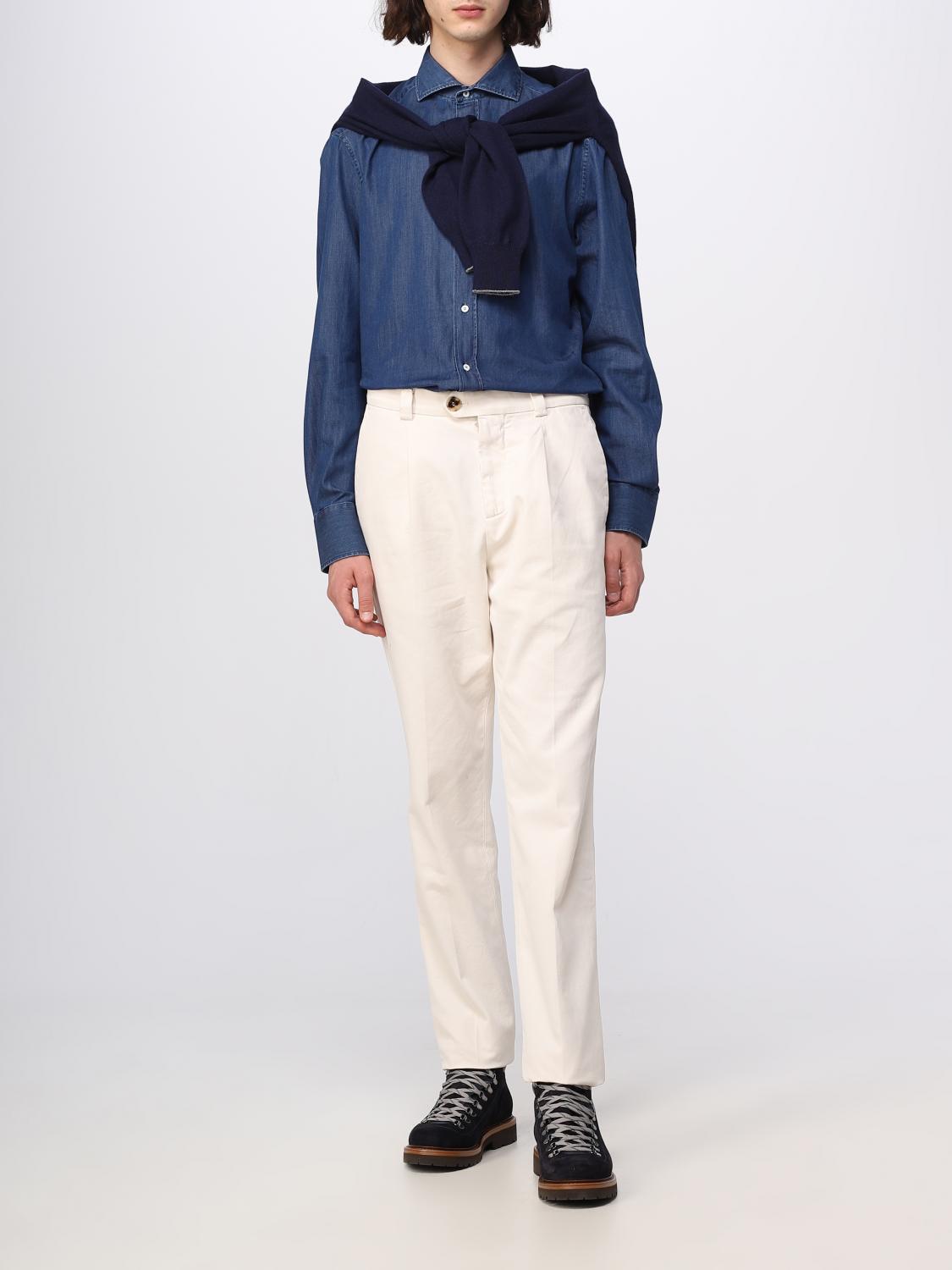 BRUNELLO CUCINELLI CAMICIA: Camicia Brunello Cucinelli in denim, Denim - Img 2