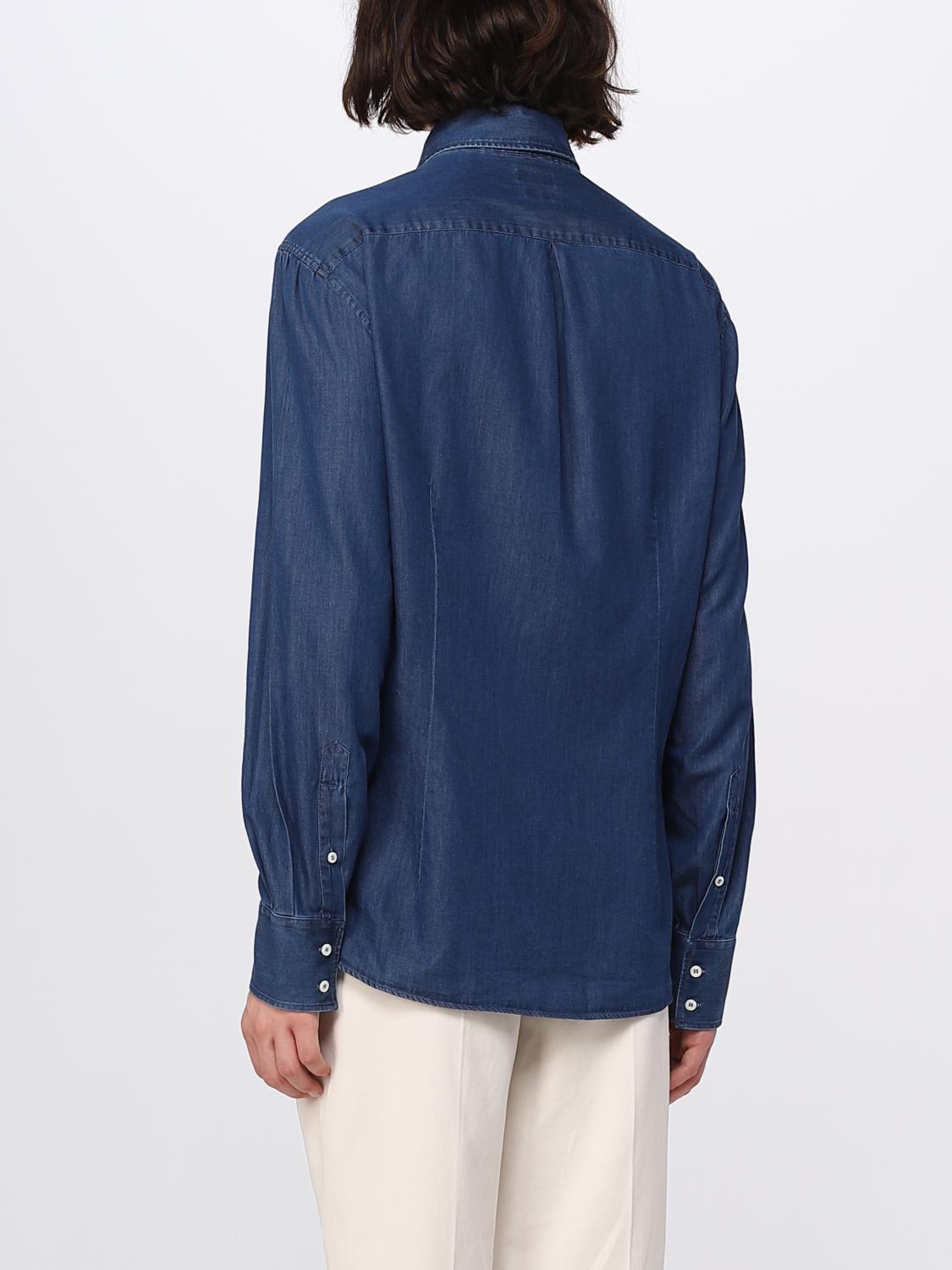 BRUNELLO CUCINELLI CAMICIA: Camicia Brunello Cucinelli in denim, Denim - Img 3