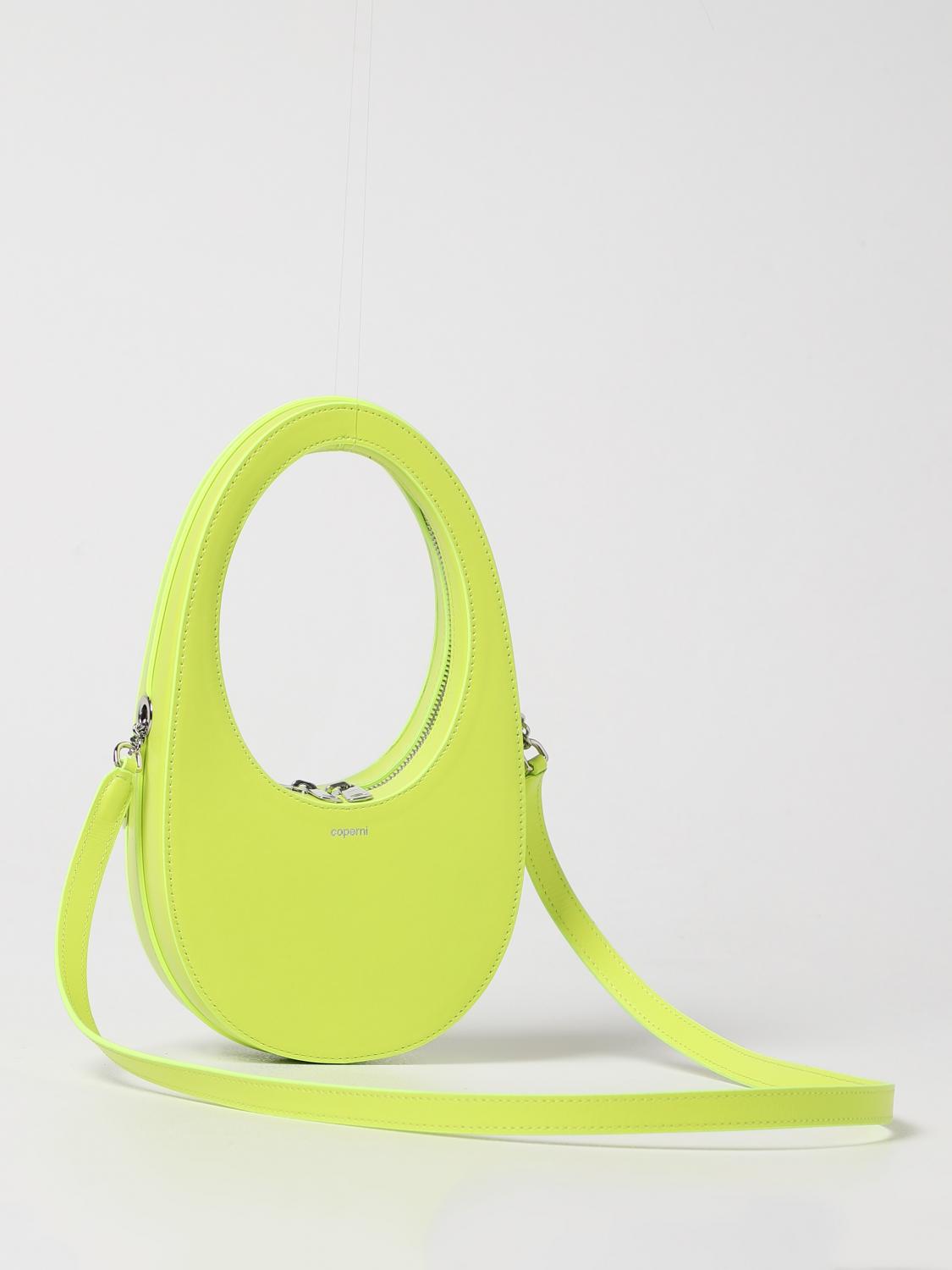 COPERNI BORSA MINI: Borsa Swipe Coperni in pelle liscia, Giallo - Img 2