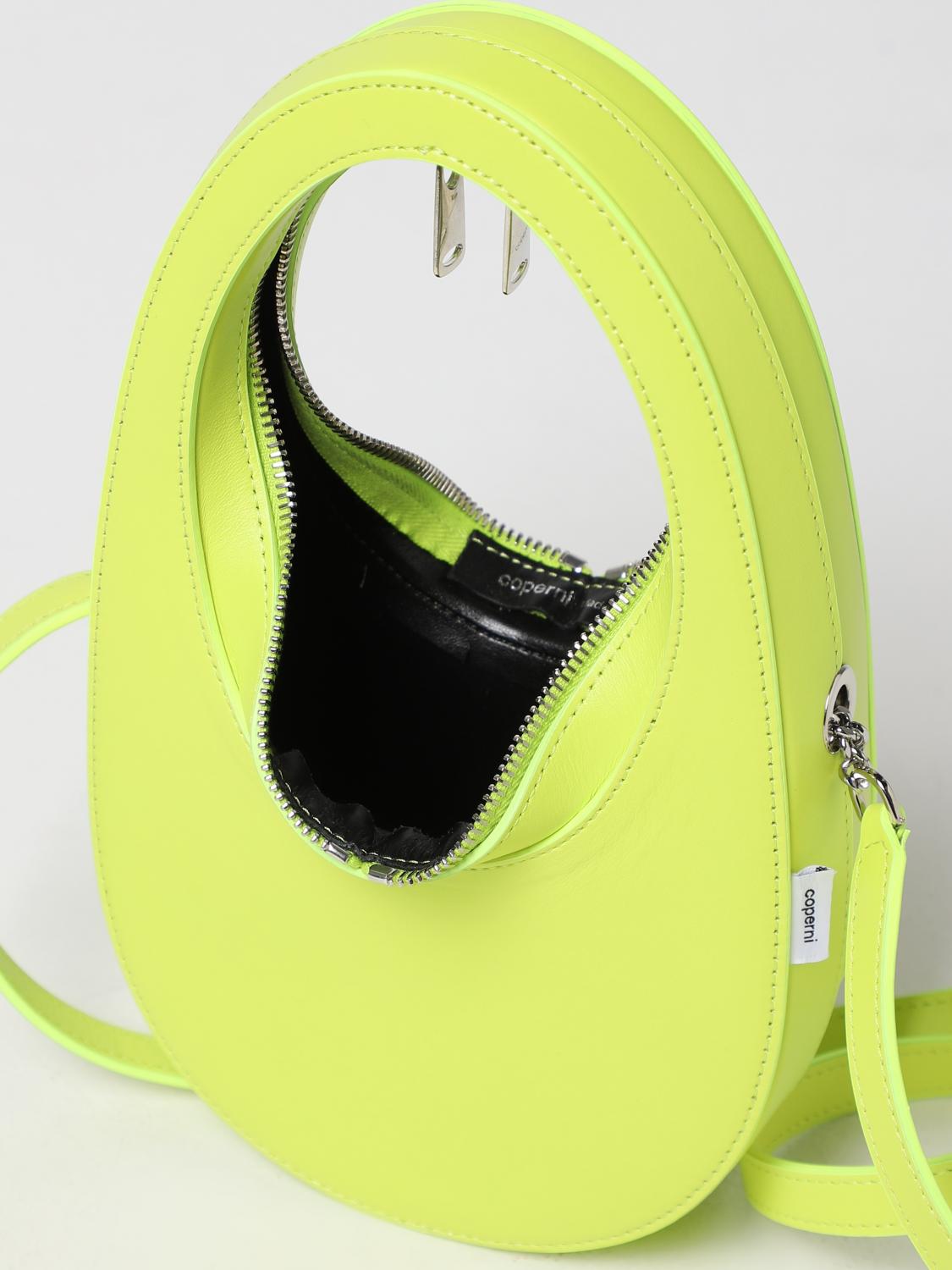 COPERNI BORSA MINI: Borsa Swipe Coperni in pelle liscia, Giallo - Img 4