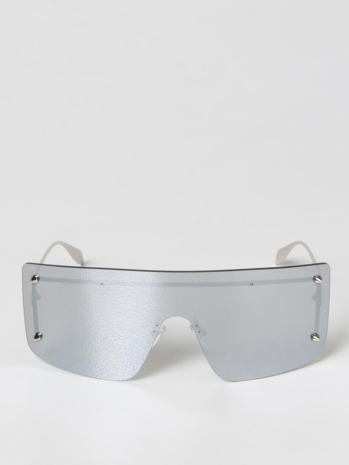 MCQUEEN SUNGLASSES: McQueen metal sunglasses with mirrored lenses, Silver - Img 2