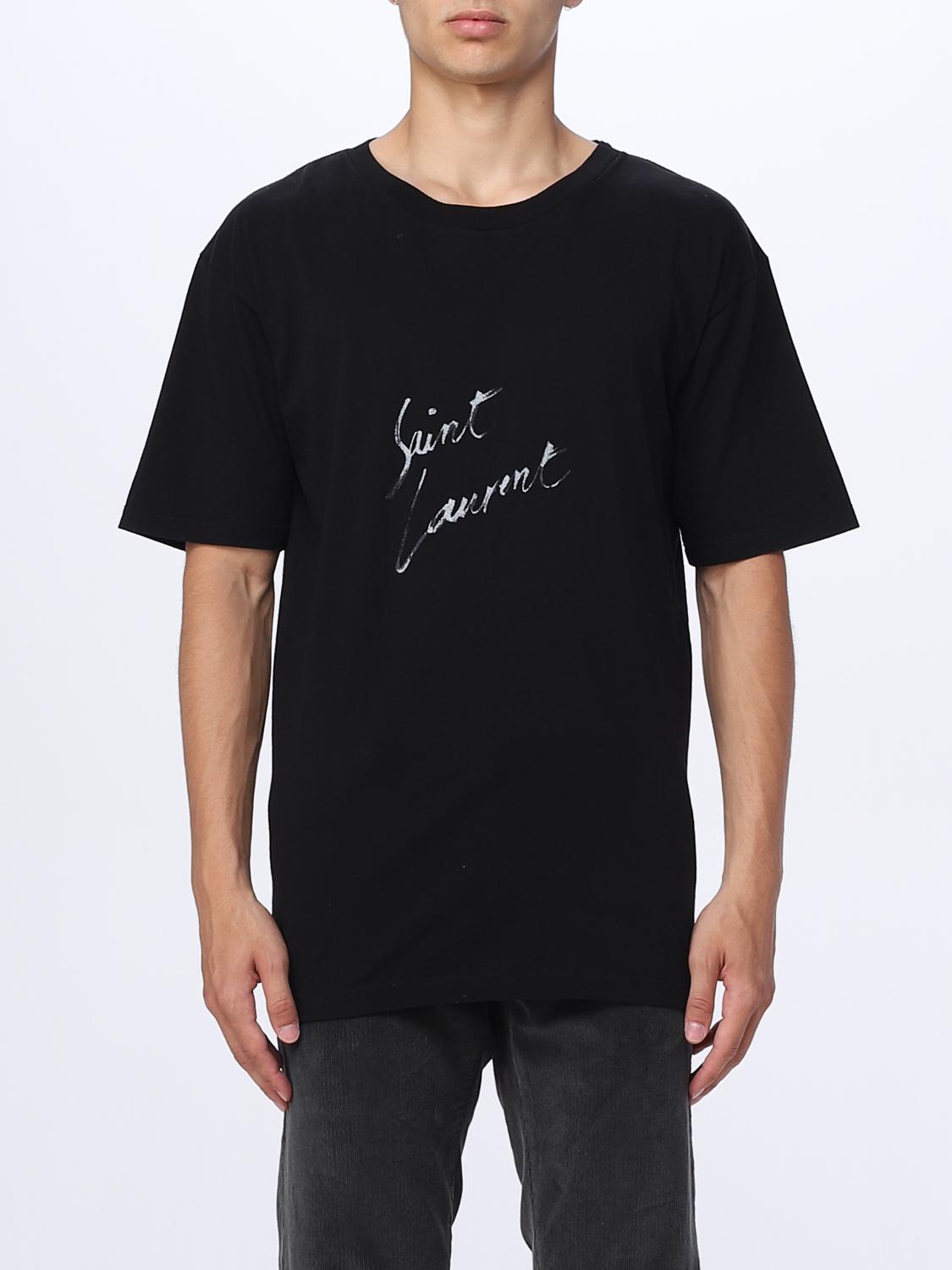 Saint Laurent cotton t-shirt - Black | 480406YB1GN | GIGLIO.COM