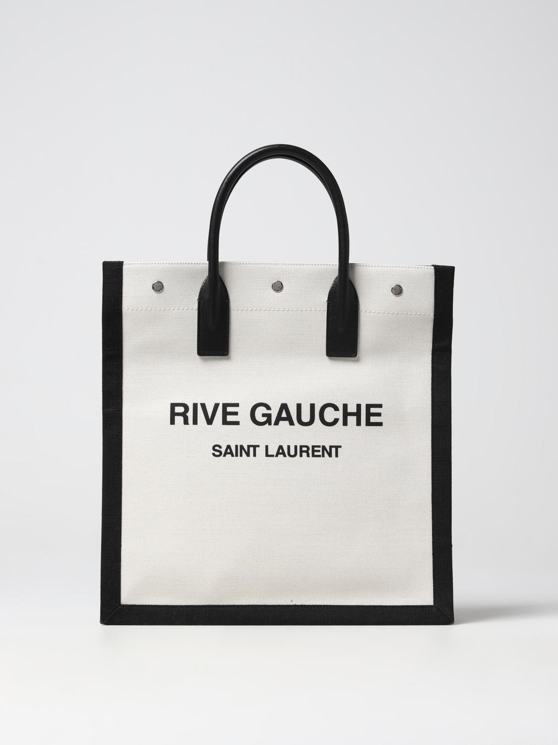 SAINT LAURENT BAG: Saint Laurent Rive Gauce bag in canvas, White - Img 1