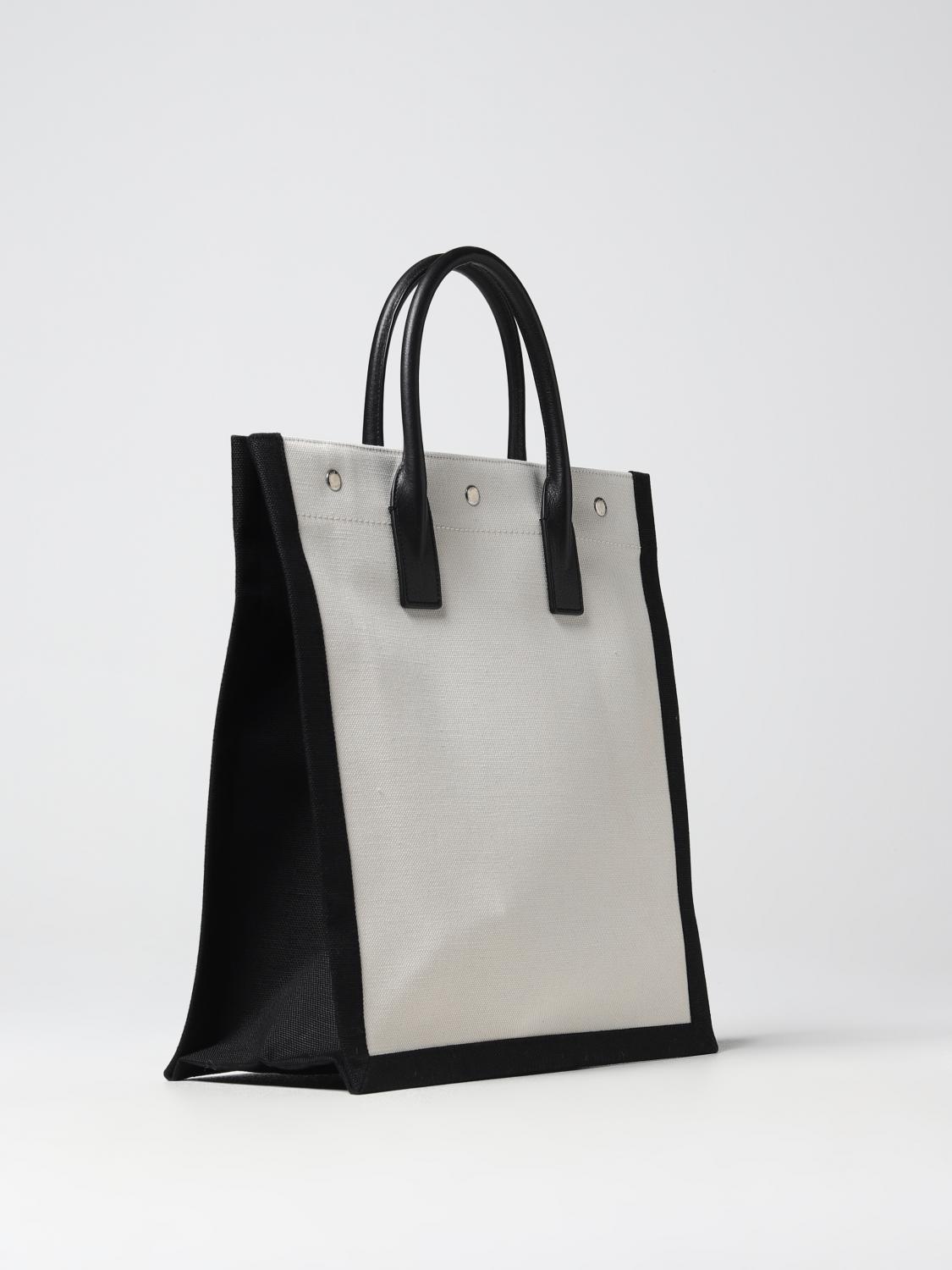 SAINT LAURENT BAG: Saint Laurent Rive Gauce bag in canvas, White - Img 3