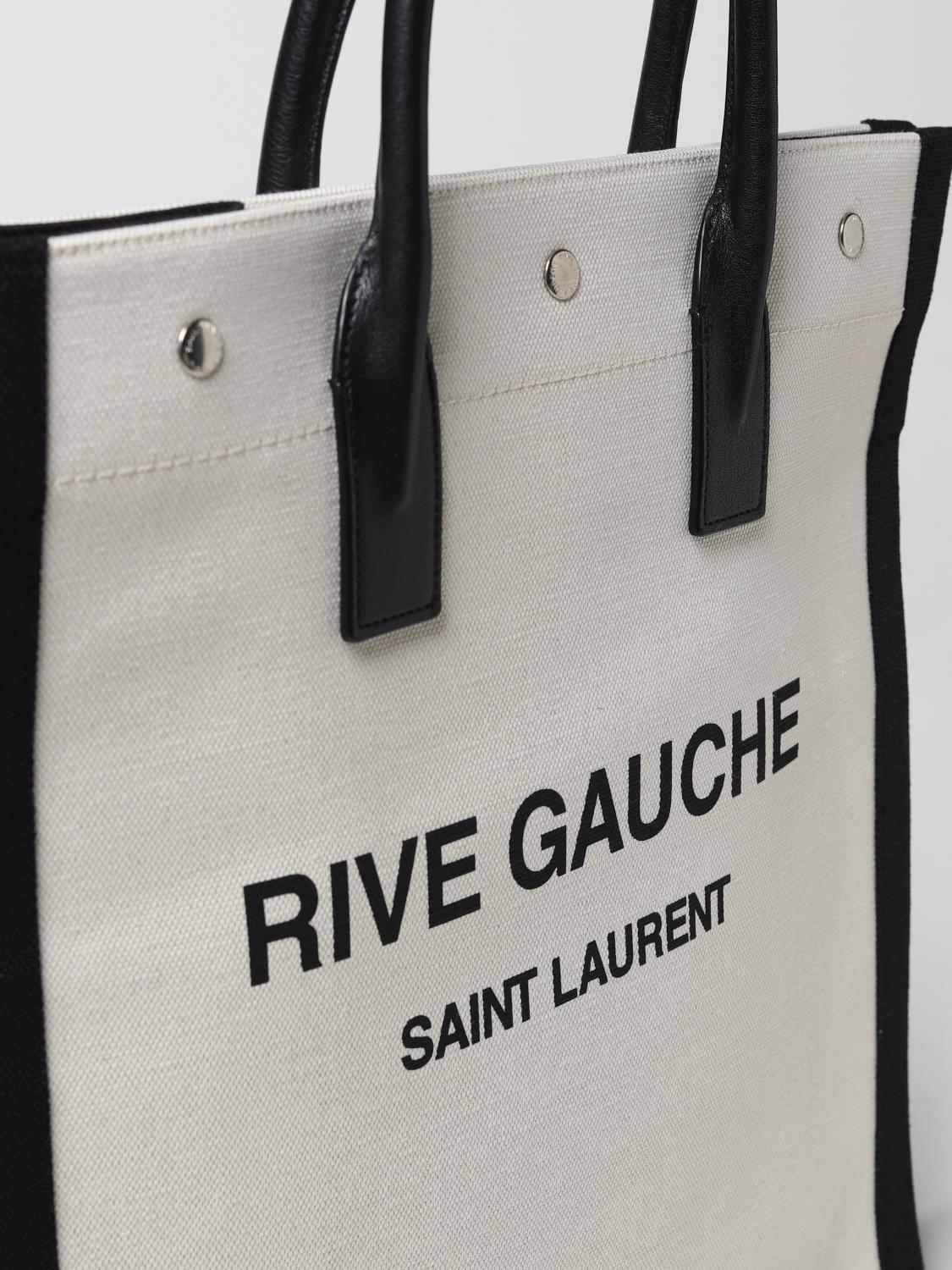 SAINT LAURENT BAG: Saint Laurent Rive Gauce bag in canvas, White - Img 4