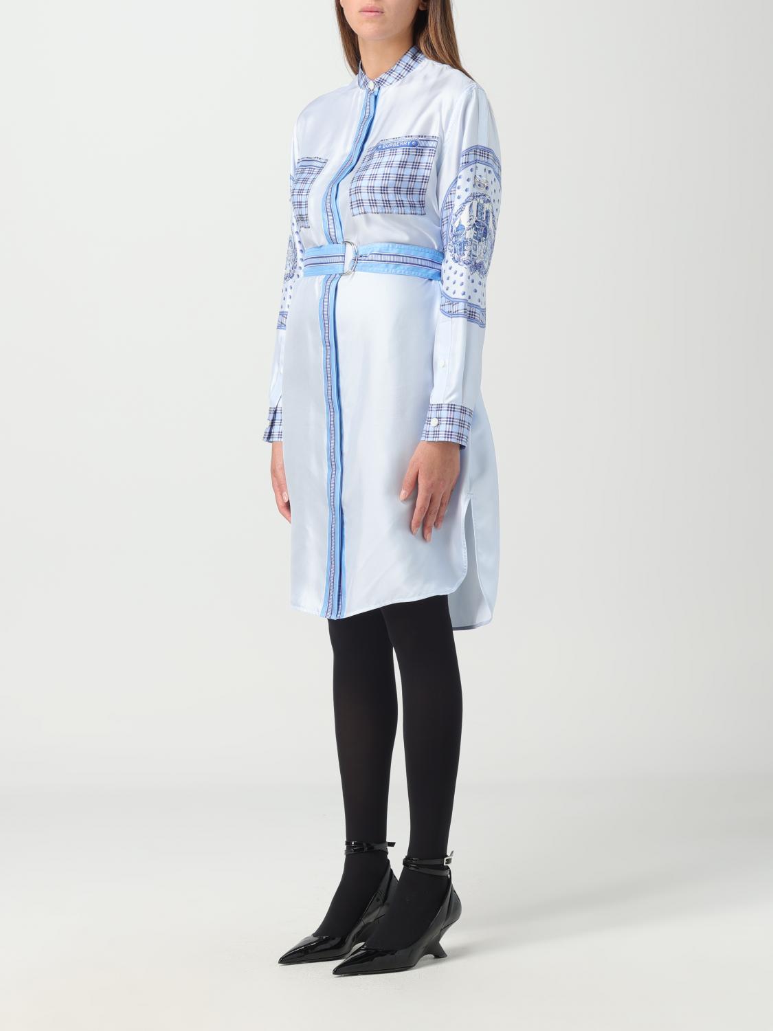 burberry blue dress silk with belt and monument print - Size:11 E filter:Full Brand Name:DKNY All Saints Black Dahlia the heritage brand continues