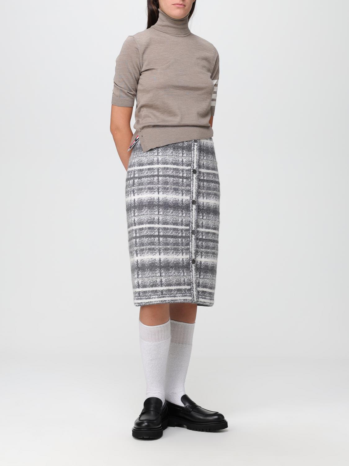 THOM BROWNE SWEATER: Thom Browne sweater in merino wool with 4-bar stripe, Dove Grey - Img 2