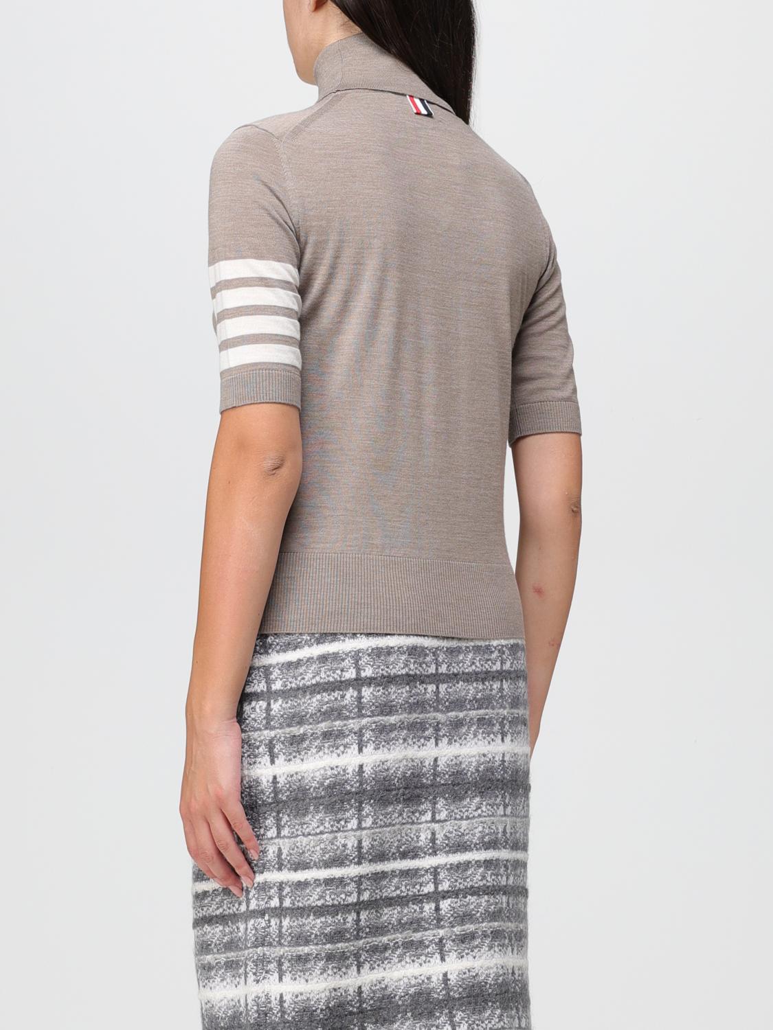 THOM BROWNE SWEATER: Thom Browne sweater in merino wool with 4-bar stripe, Dove Grey - Img 3