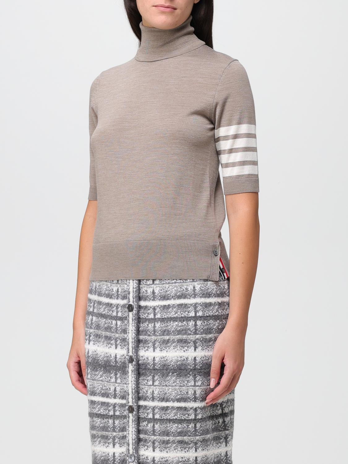 THOM BROWNE SWEATER: Thom Browne sweater in merino wool with 4-bar stripe, Dove Grey - Img 4