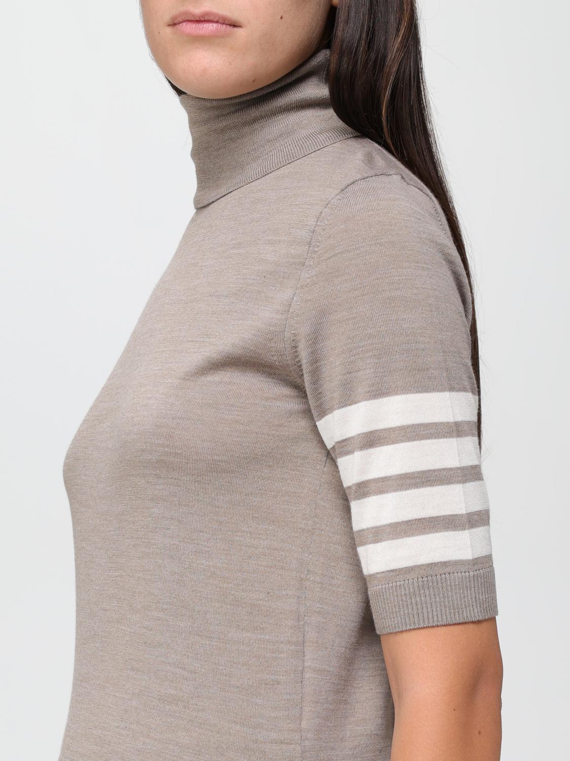 THOM BROWNE SWEATER: Thom Browne sweater in merino wool with 4-bar stripe, Dove Grey - Img 5