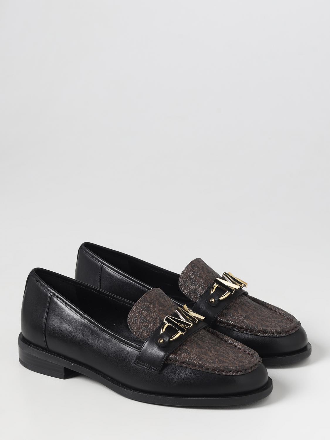 MICHAEL KORS MOCASSINI: Mocassino Tiegan Michael Kors in pelle con monogram MK spalmato, Nero - Img 2