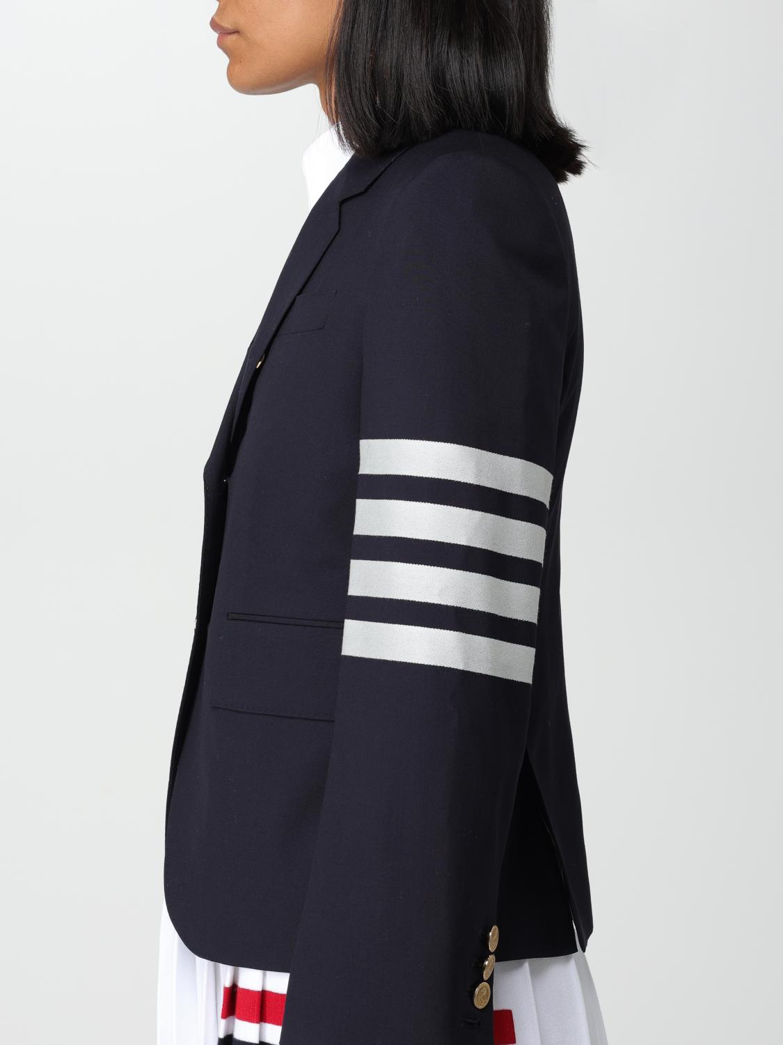THOM BROWNE JACKET: Thom Browne wool blazer with four bars, Blue - Img 5