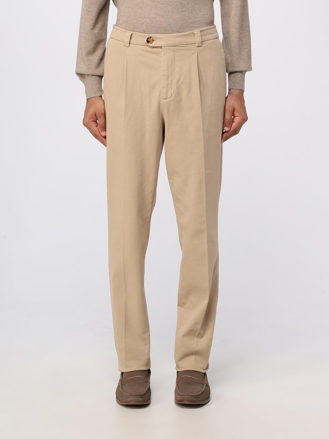 Brunello Cucinelli Trousers men - Camel | M247DE1450 | GIGLIO.COM