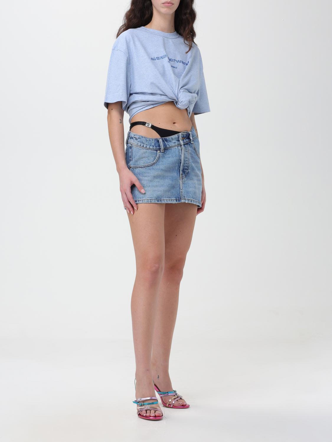 ALEXANDER WANG T-SHIRTS: T-shirt Alexander Wang in cotone, Blue - Img 2
