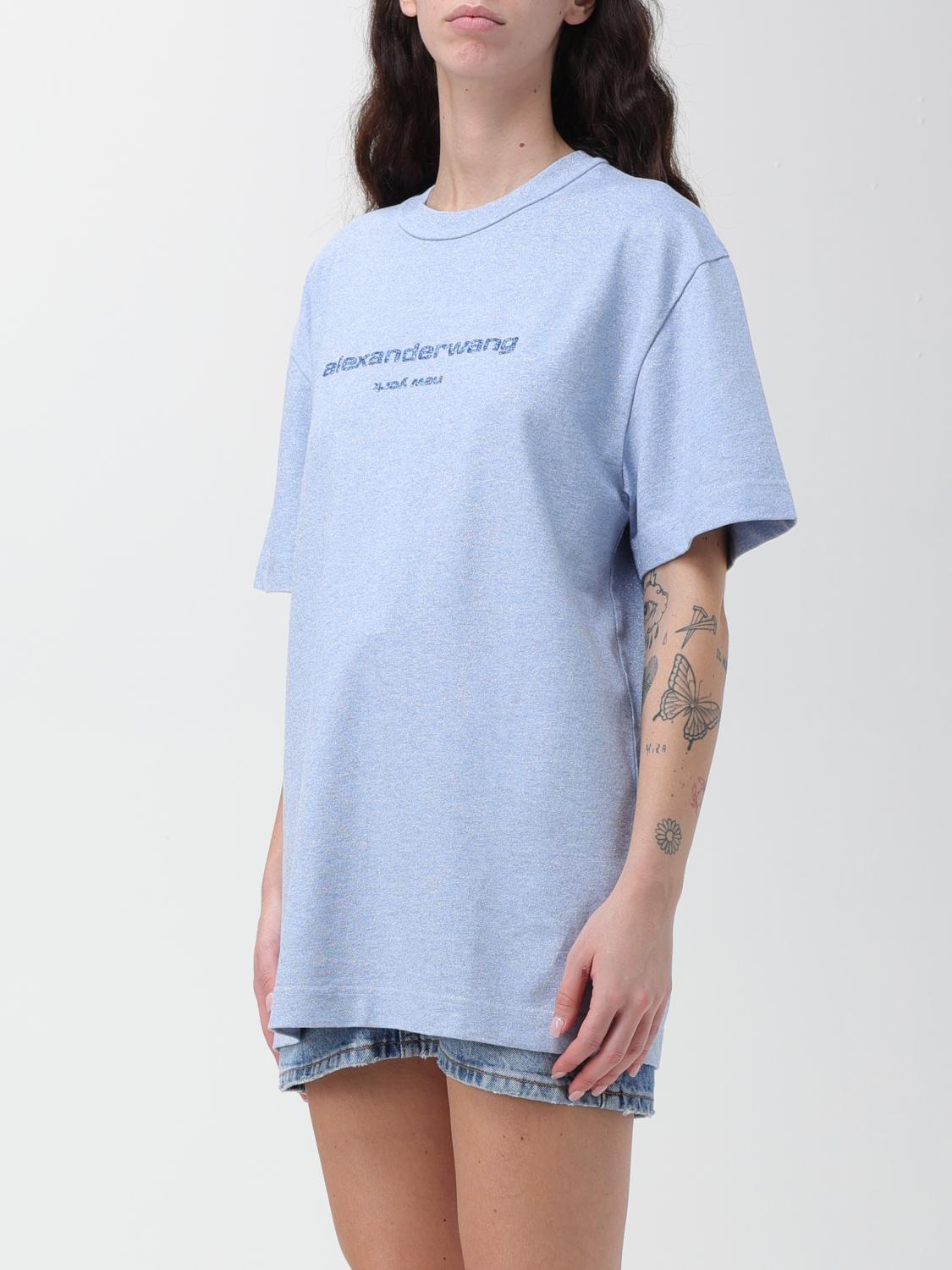 Alexander Wang cotton t-shirt - Blue | UCC3231640 | GIGLIO.COM