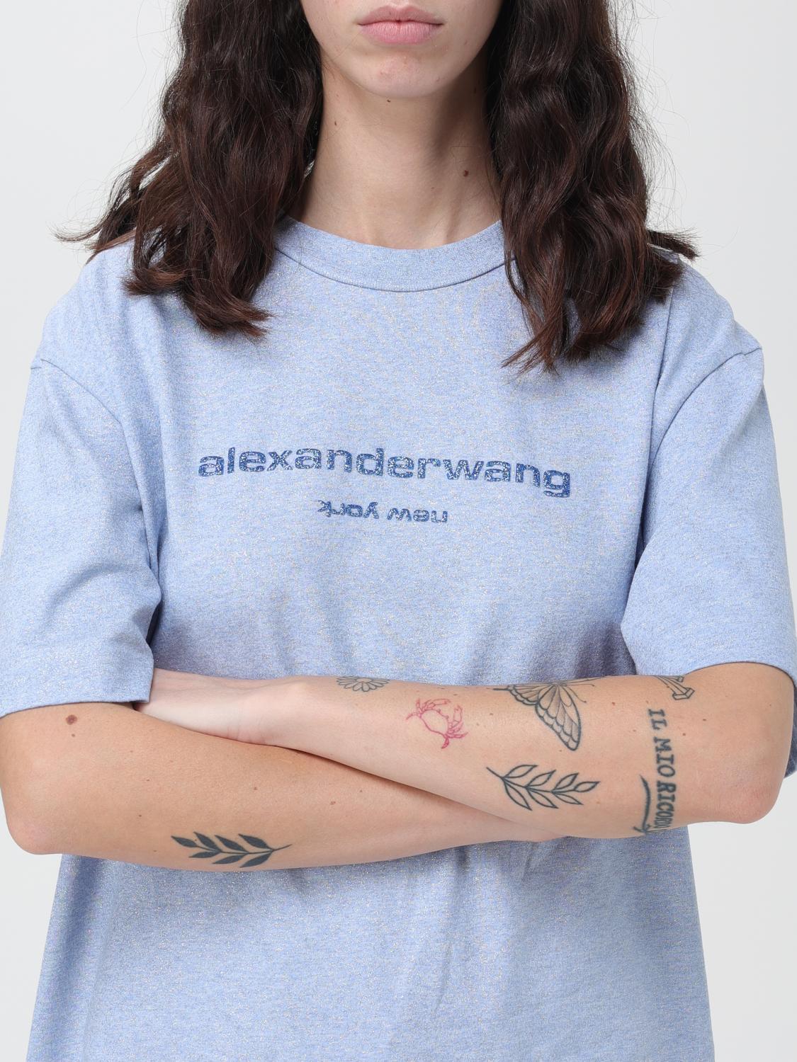 Alexander Wang cotton t-shirt - Blue | UCC3231640 | GIGLIO.COM