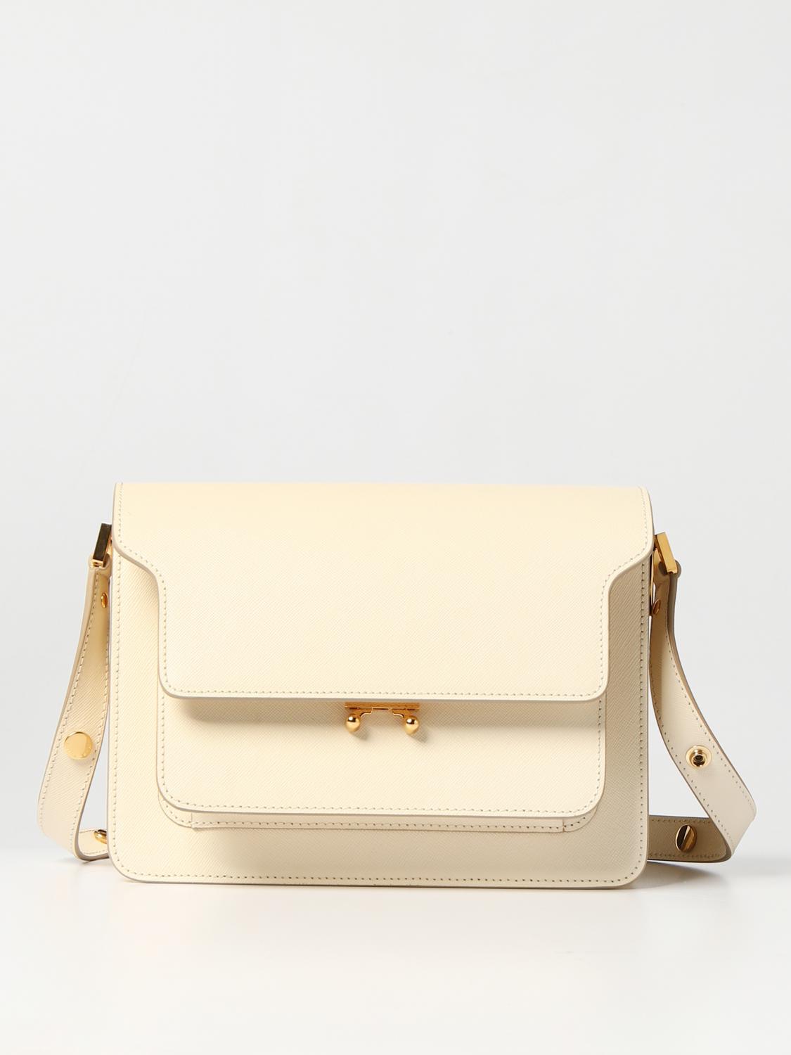 Marni Trunk bag in saffiano leather - White | SBMPN09U07LV520