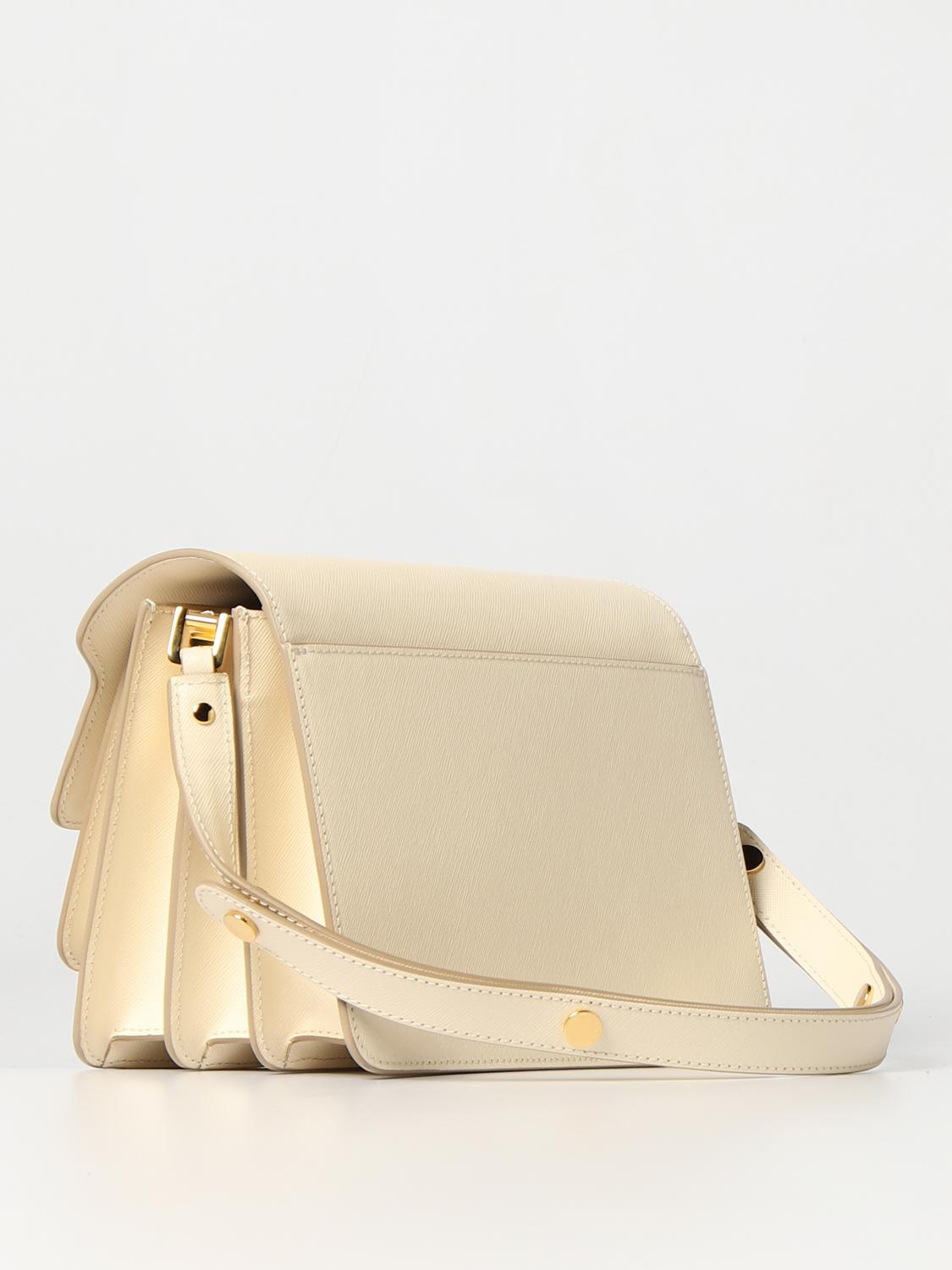 Marni Trunk bag in saffiano leather - White | SBMPN09U07LV520 