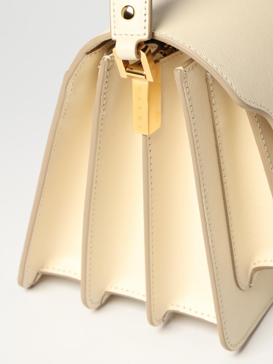 Marni Trunk bag in saffiano leather - White | SBMPN09U07LV520