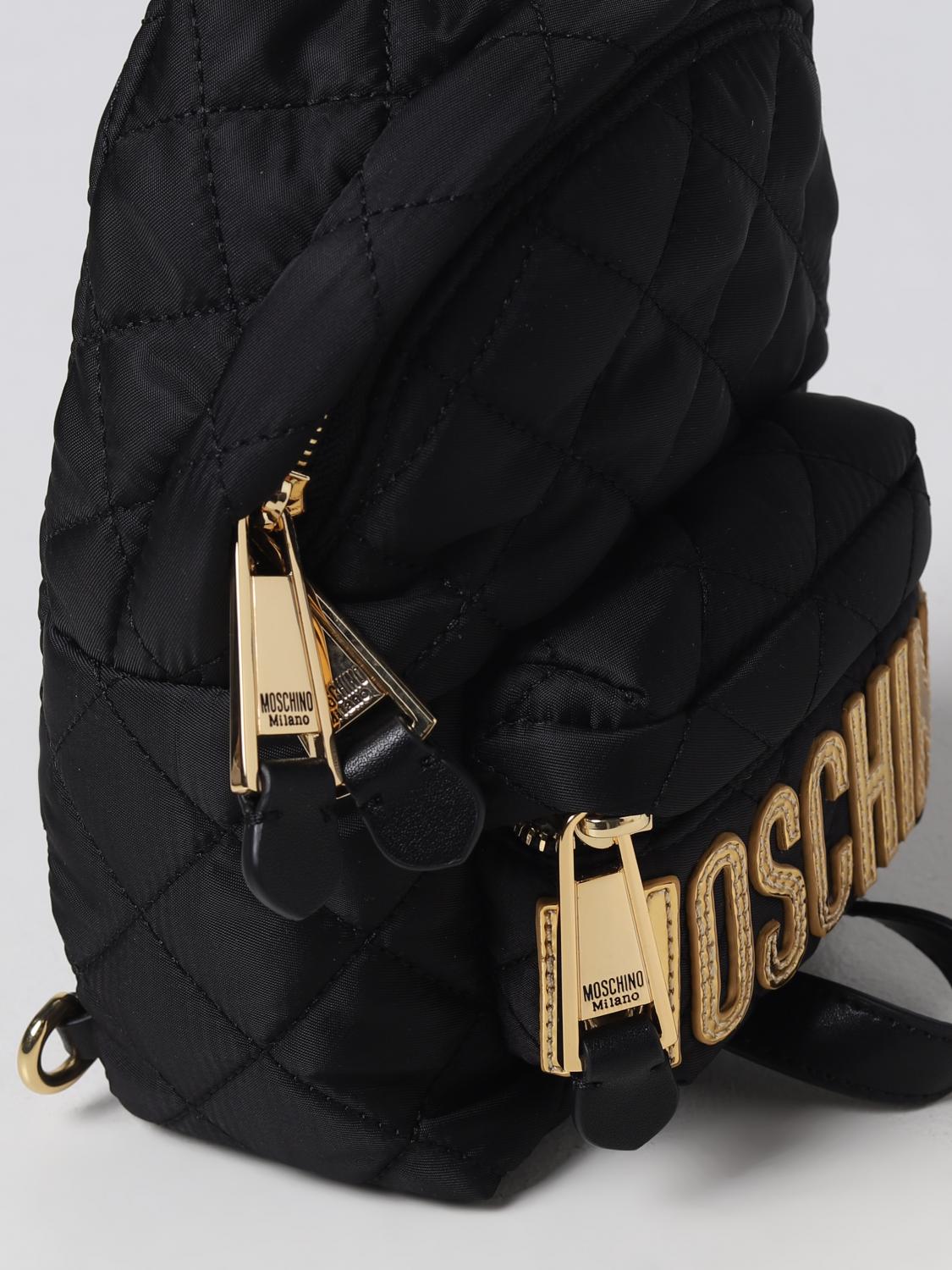 NWT Moschino Couture Small Quilted Gold Black Logo Backpack Unisex Moschino | Bags | Moschino Backpack | Poshmark main image 3