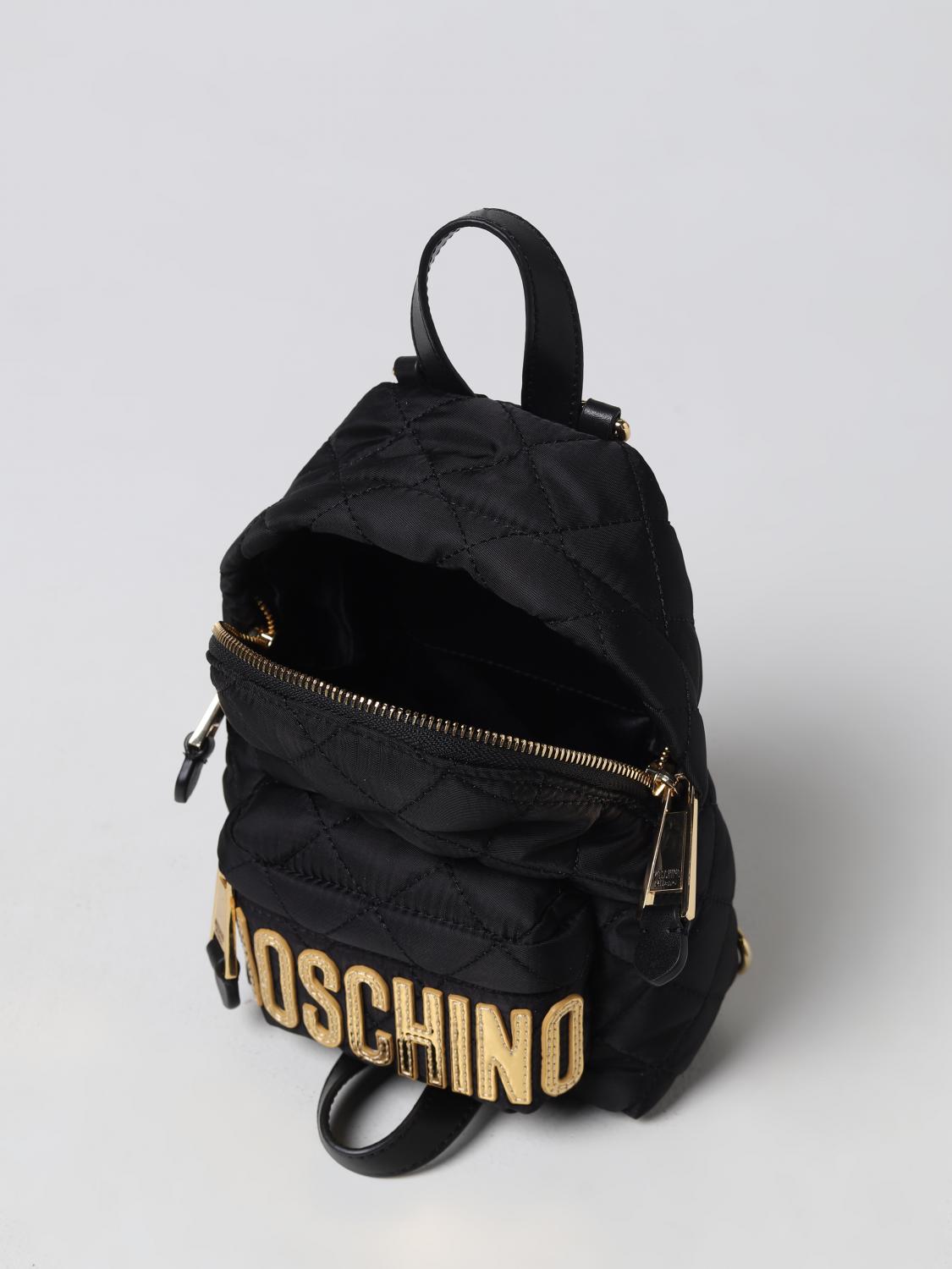 NWT Moschino Couture Small Quilted Gold Black Logo Backpack Unisex Moschino | Bags | Moschino Backpack | Poshmark main image 4