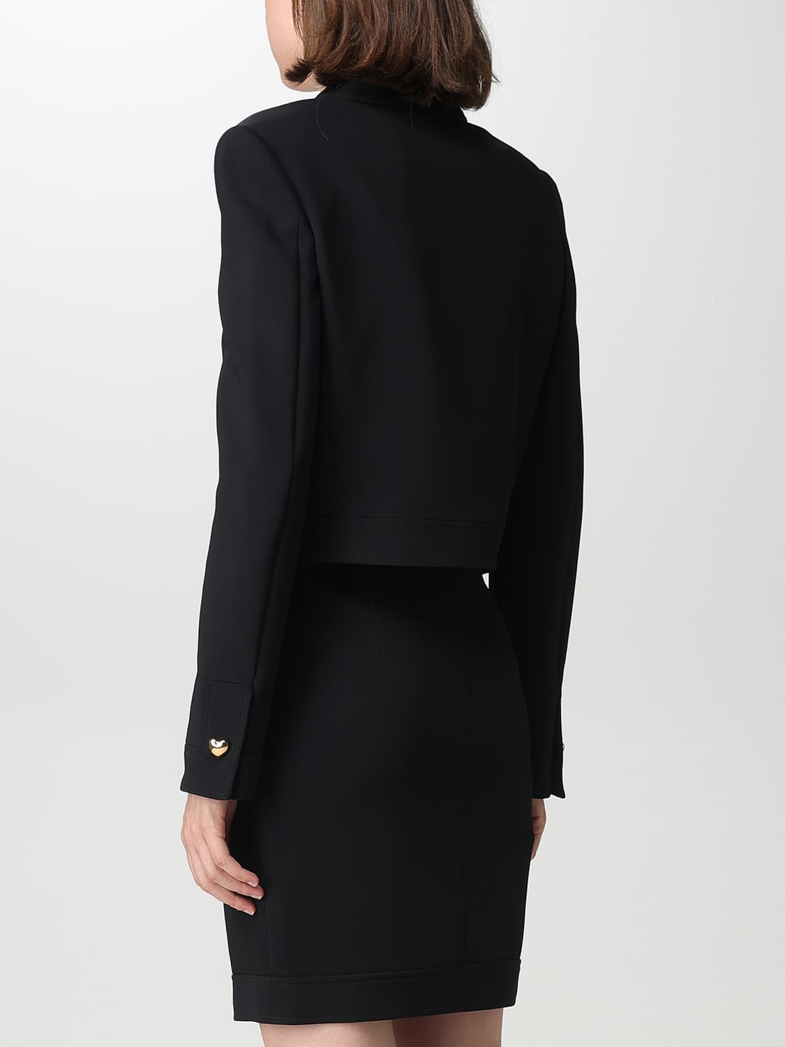MOSCHINO COUTURE GIACCA: Giacca Moschino Couture in misto viscosa stretch, Nero - Img 3