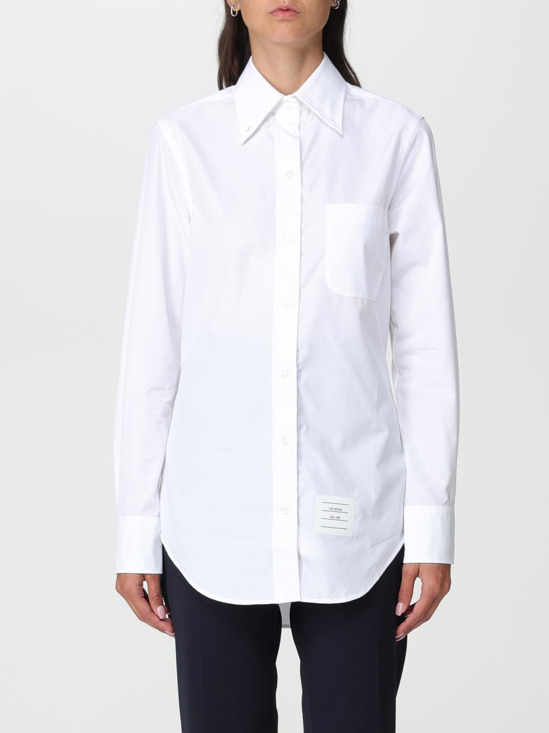 THOM BROWNE CAMICIA: Camicia Thom Browne in cotone, Bianco - Img 1