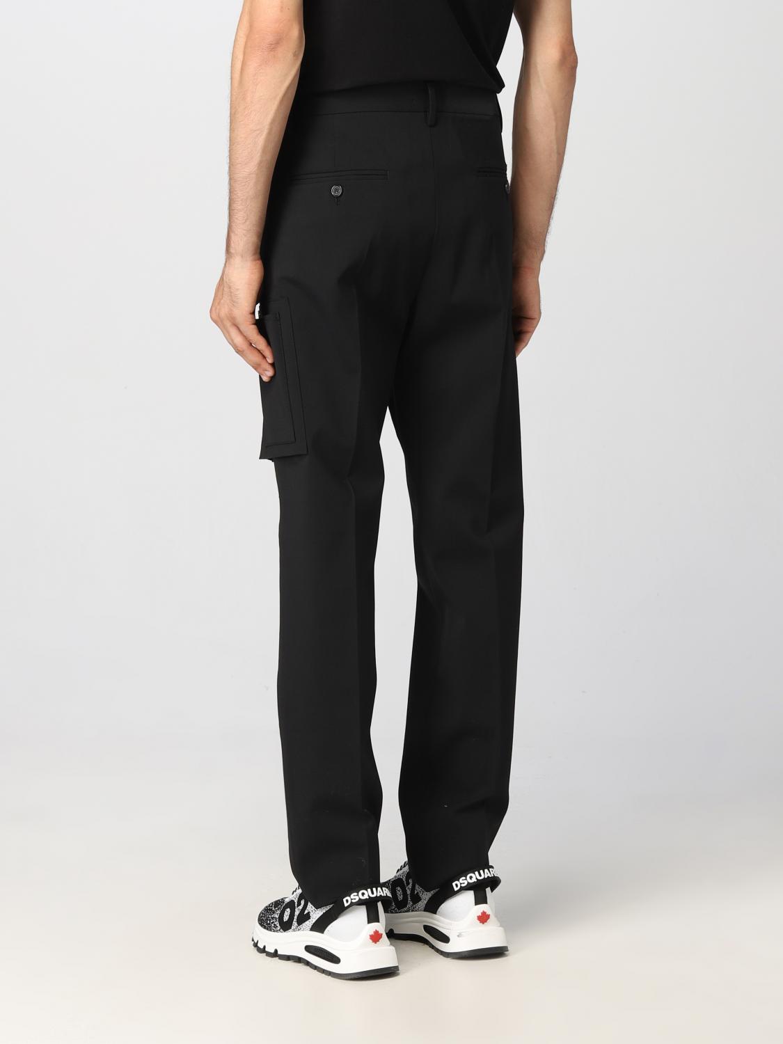 DSQUARED2 裤子: 裤子 男士 Dsquared2, 黑色 - Img 3