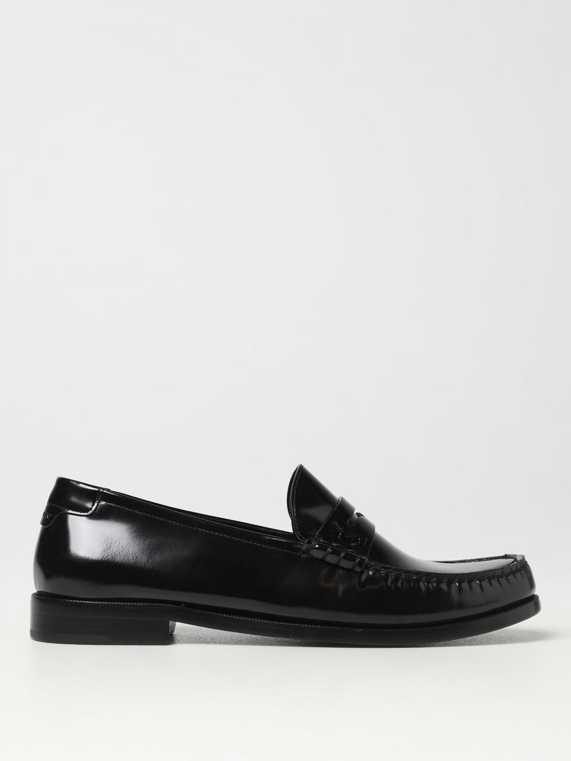 SAINT LAURENT MOCASSINI: Mocassino Saint Laurent in pelle spazzolata, Nero - Img 1