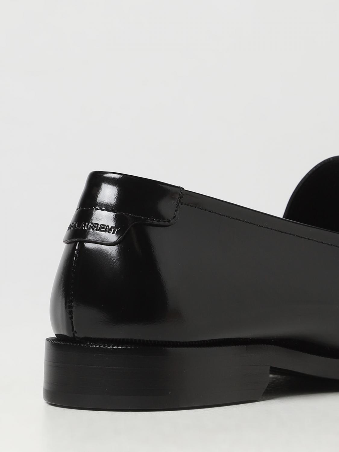 SAINT LAURENT MOCASSINI: Mocassino Saint Laurent in pelle spazzolata, Nero - Img 3