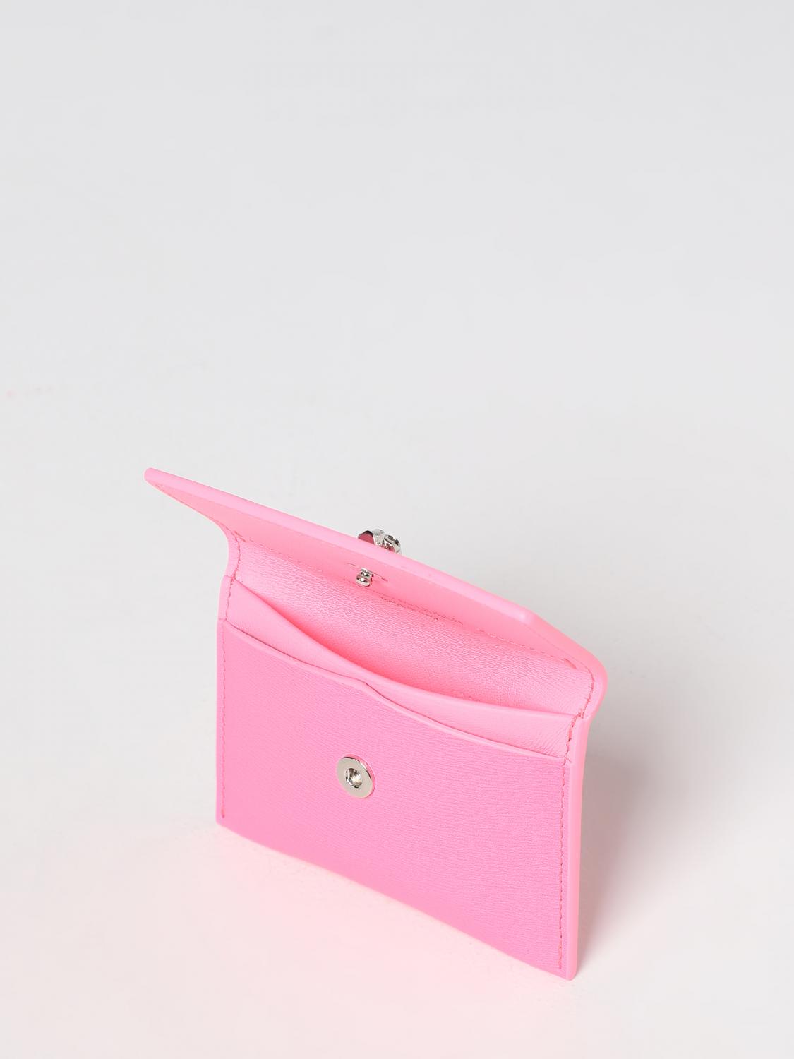 MCQUEEN WALLET: McQueen leather credit card holder, Pink - Img 2