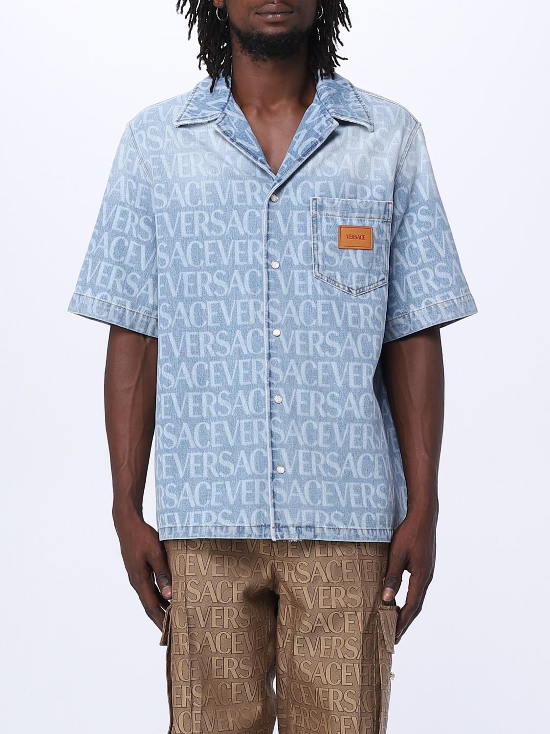 VERSACE SHIRT: Versace denim shirt, Blue - Img 1