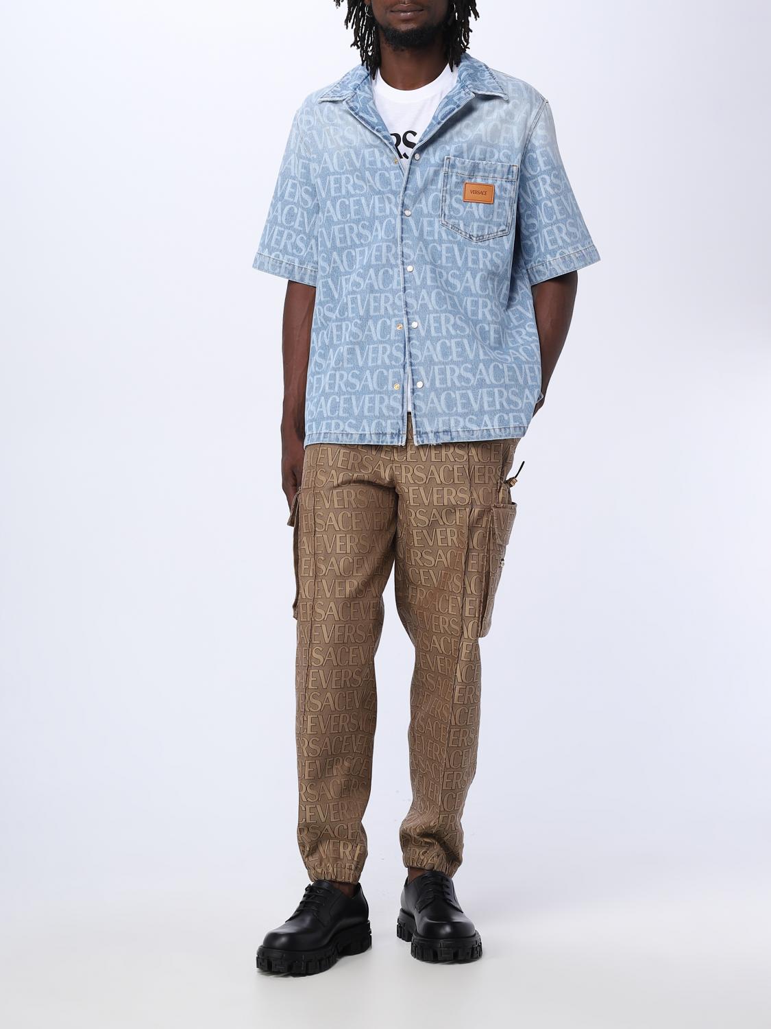VERSACE SHIRT: Versace denim shirt, Blue - Img 2