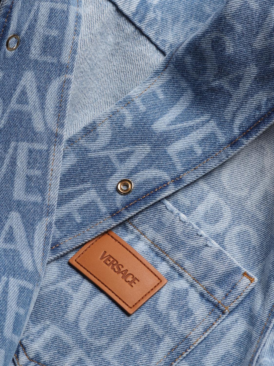 VERSACE SHIRT: Versace denim shirt, Blue - Img 6