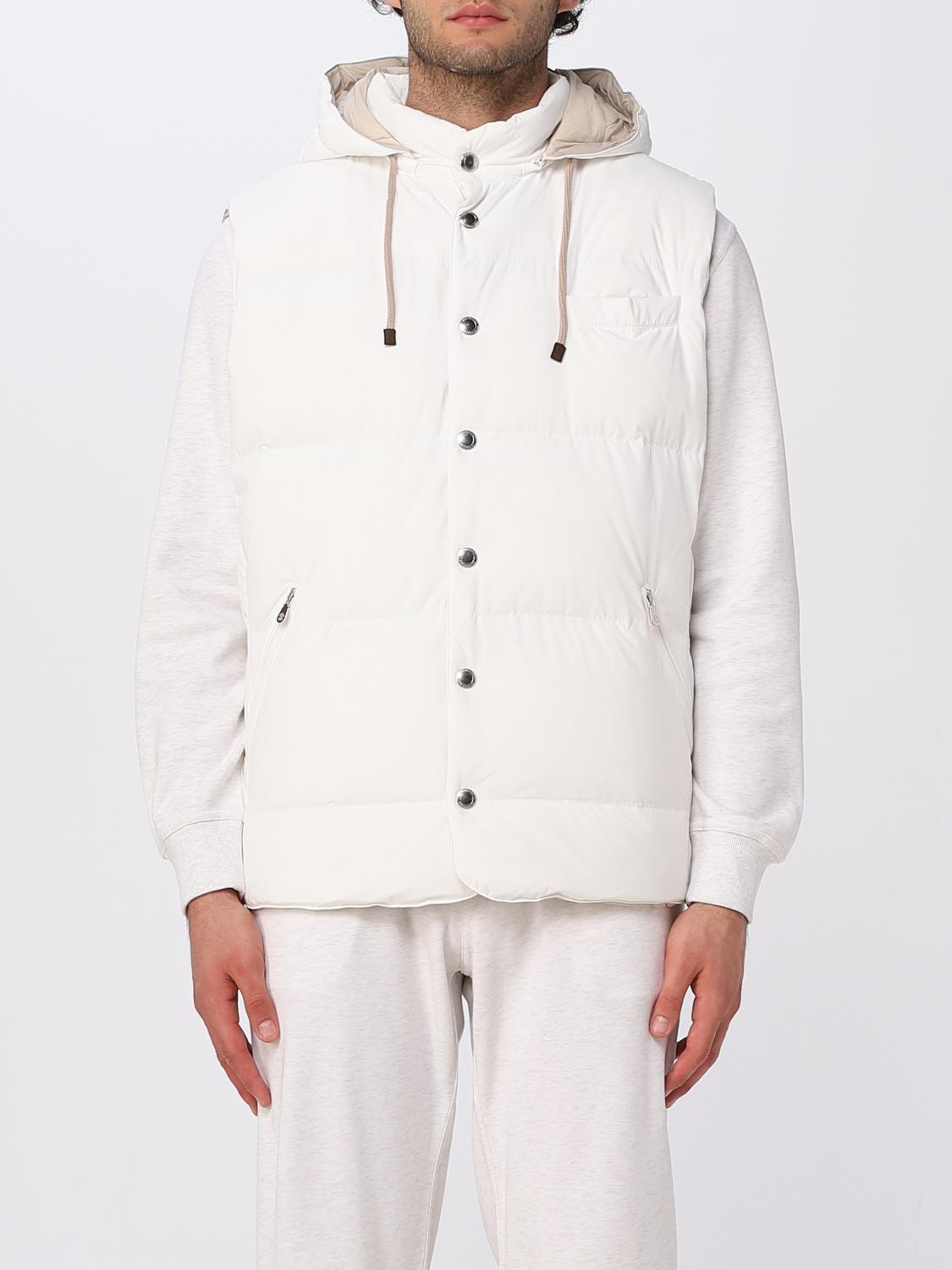 BRUNELLO CUCINELLI 西装马甲: 外套 男士 Brunello Cucinelli, 白色 - Img 1