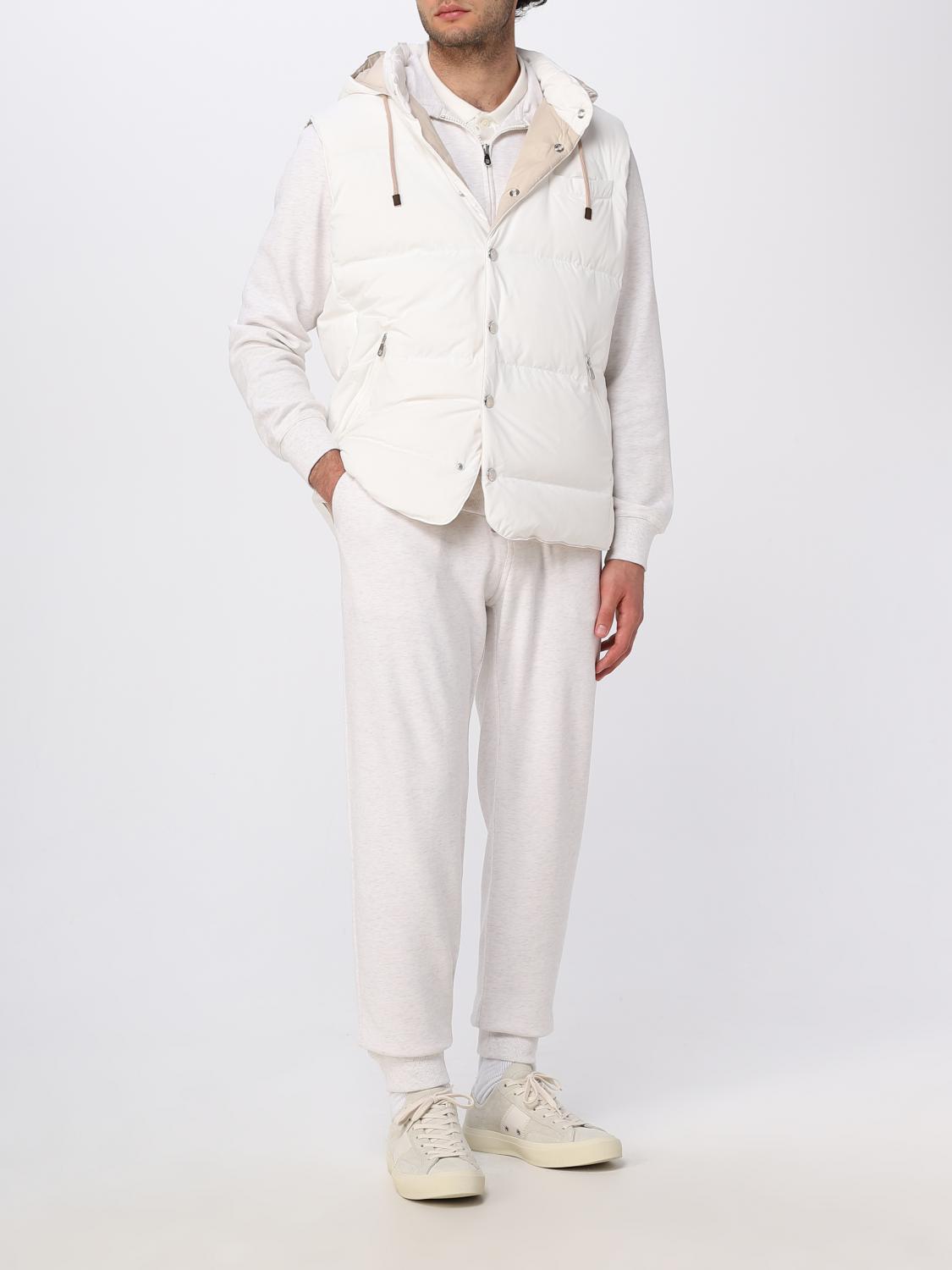 BRUNELLO CUCINELLI 西装马甲: 外套 男士 Brunello Cucinelli, 白色 - Img 2