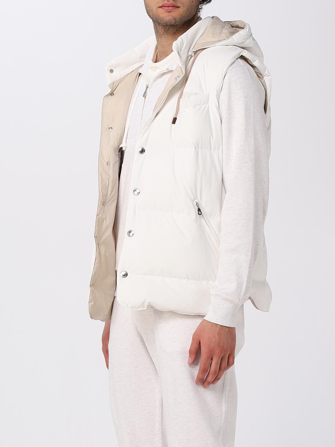 BRUNELLO CUCINELLI 西装马甲: 外套 男士 Brunello Cucinelli, 白色 - Img 4
