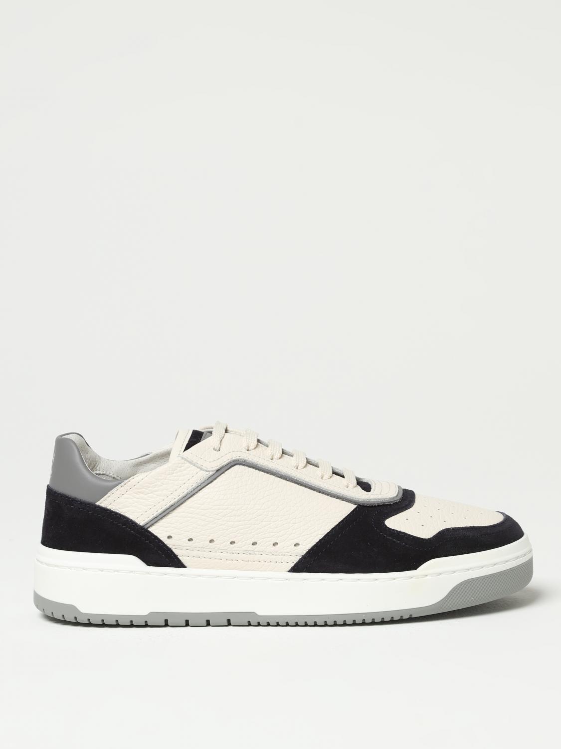 BRUNELLO CUCINELLI SNEAKERS: Brunello Cucinelli sneakers in grained leather, White - Img 1