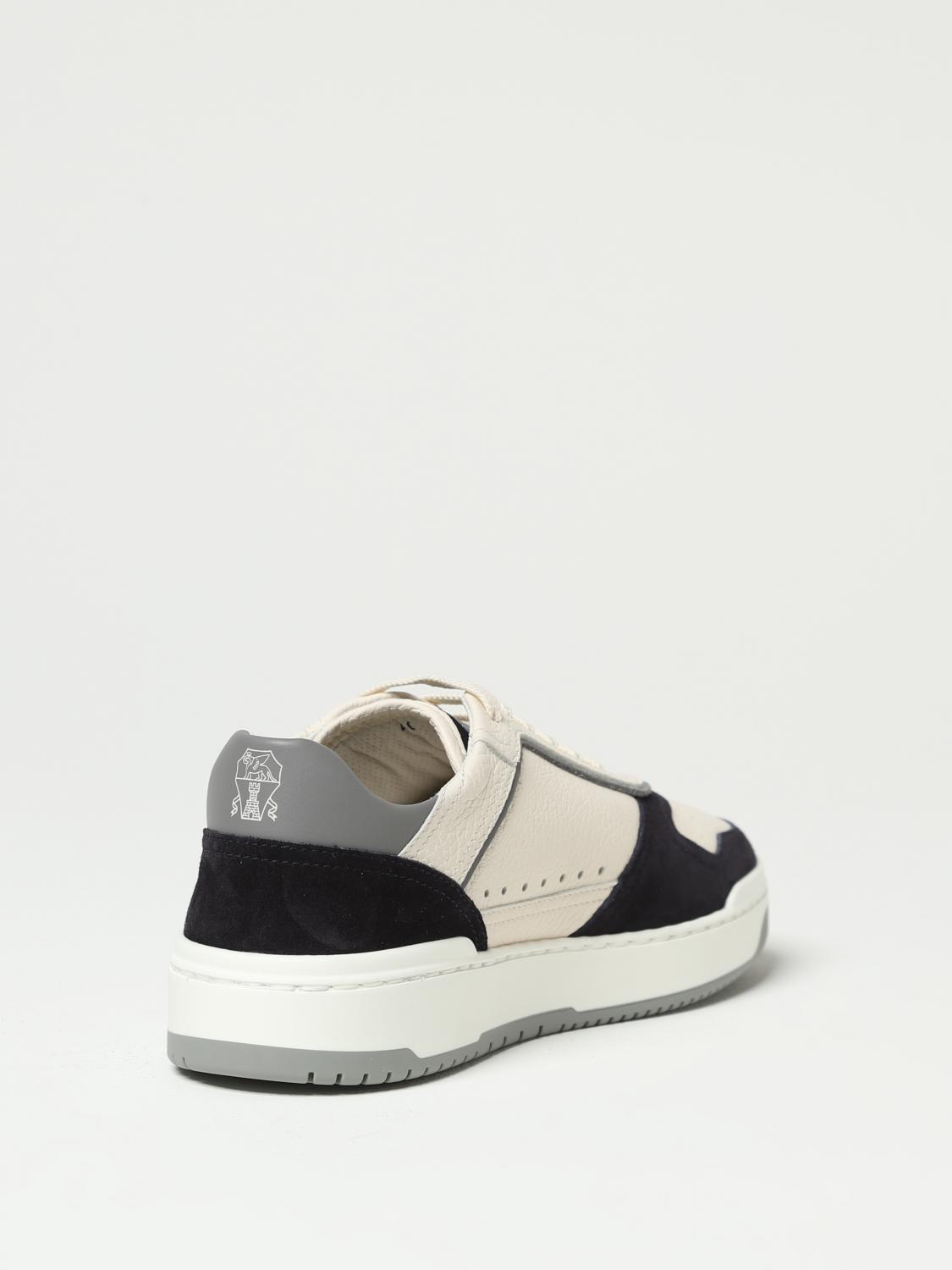 BRUNELLO CUCINELLI SNEAKERS: Brunello Cucinelli sneakers in grained leather, White - Img 3