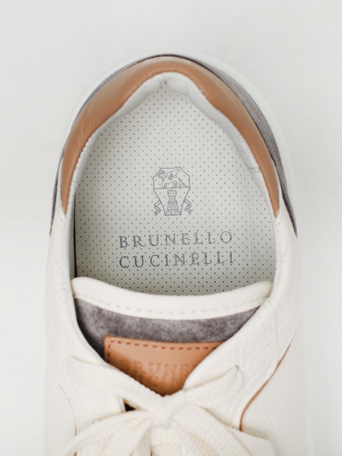 BRUNELLO CUCINELLI SNEAKERS: Sneakers Brunello Cucinelli in pelle a grana, Beige - Img 4