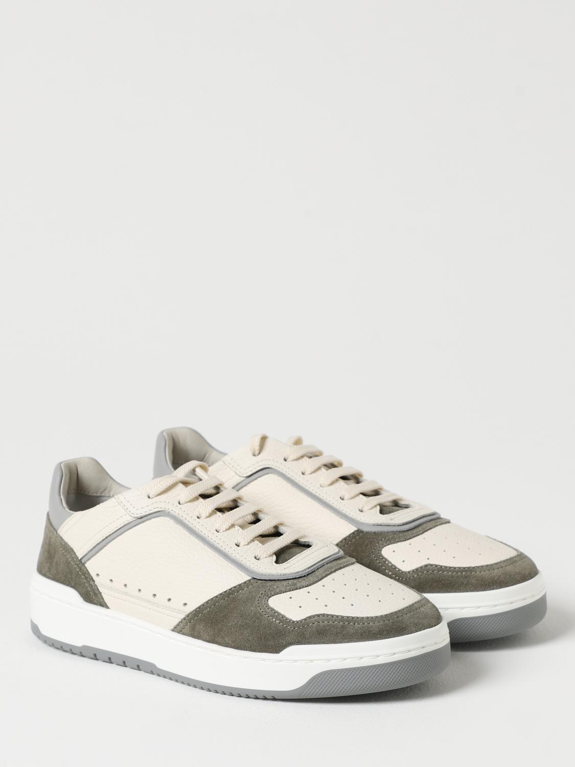 BRUNELLO CUCINELLI SNEAKERS: Sneakers Brunello Cucinelli in pelle a grana, Oliva - Img 2