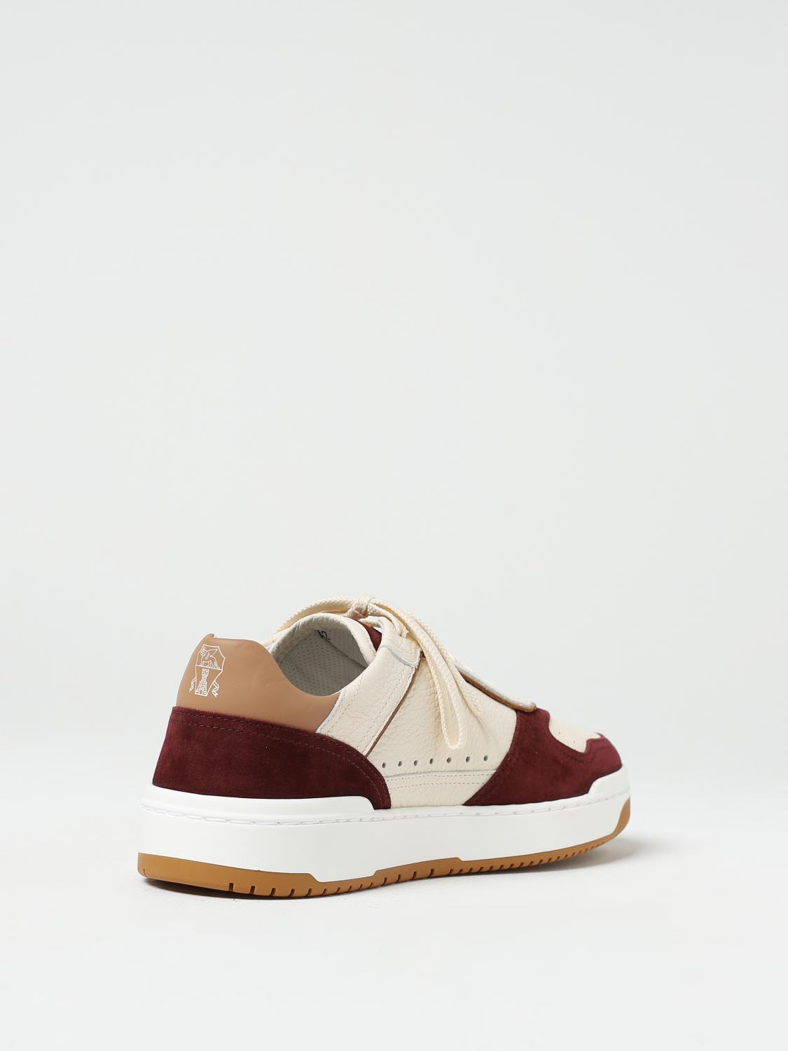 BRUNELLO CUCINELLI SNEAKERS: Sneakers Brunello Cucinelli in pelle a grana, Bordeaux - Img 3