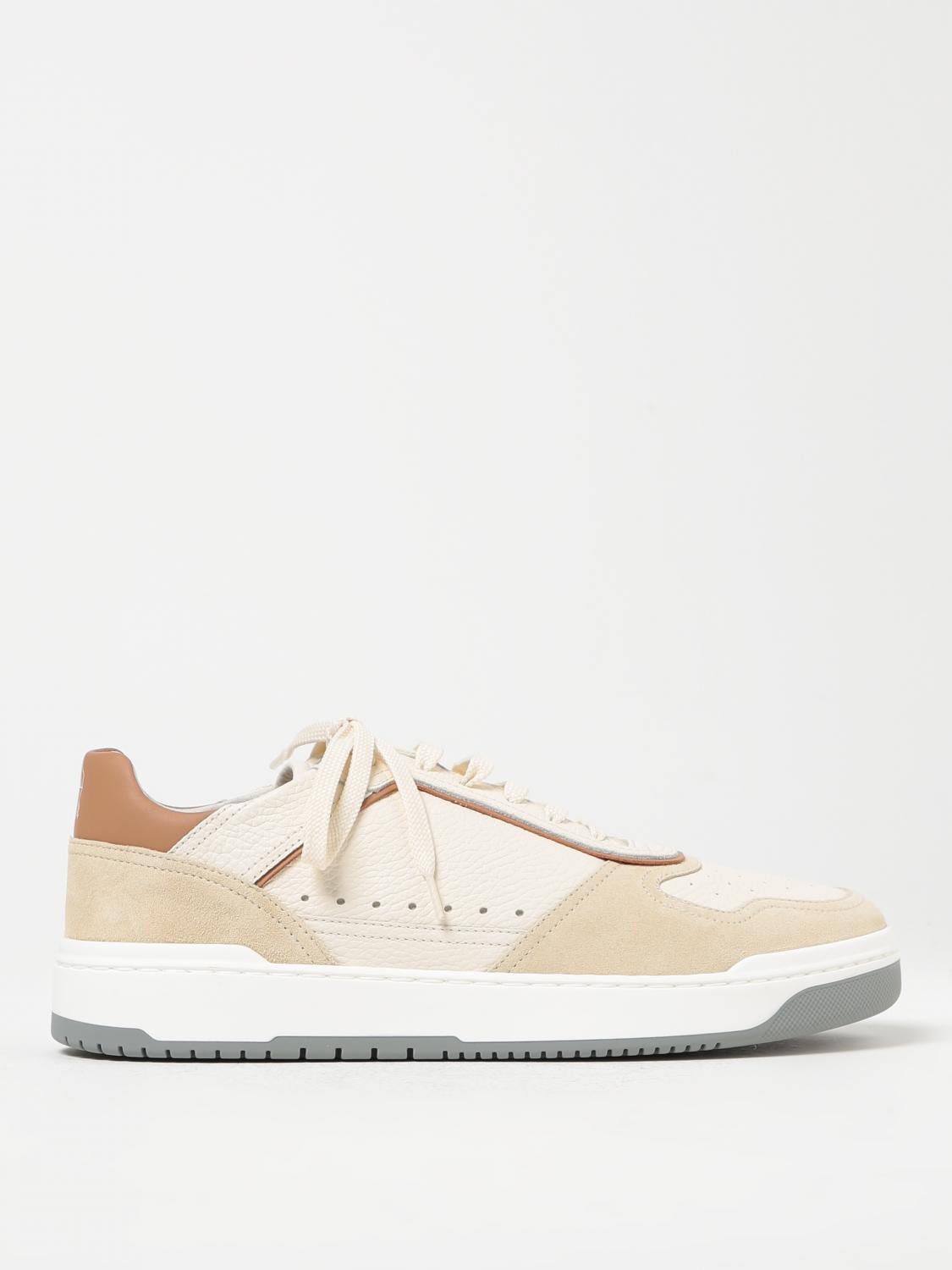 BRUNELLO CUCINELLI SNEAKERS: Sneakers Brunello Cucinelli in pelle a grana, Sabbia - Img 1
