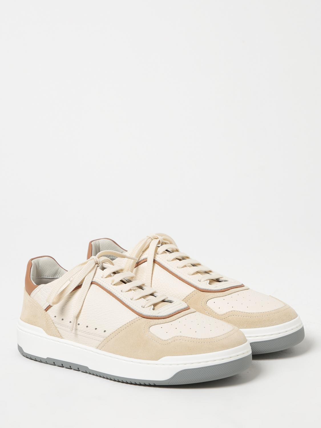 BRUNELLO CUCINELLI SNEAKERS: Sneakers Brunello Cucinelli in pelle a grana, Sabbia - Img 2