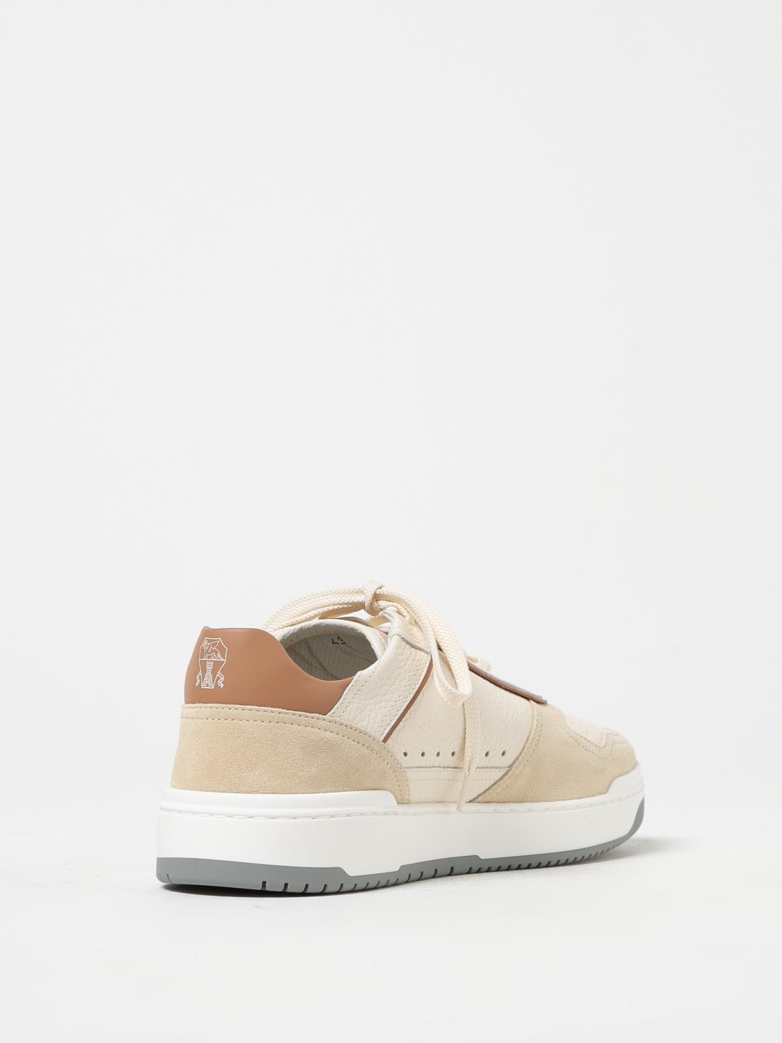 BRUNELLO CUCINELLI SNEAKERS: Sneakers Brunello Cucinelli in pelle a grana, Sabbia - Img 3
