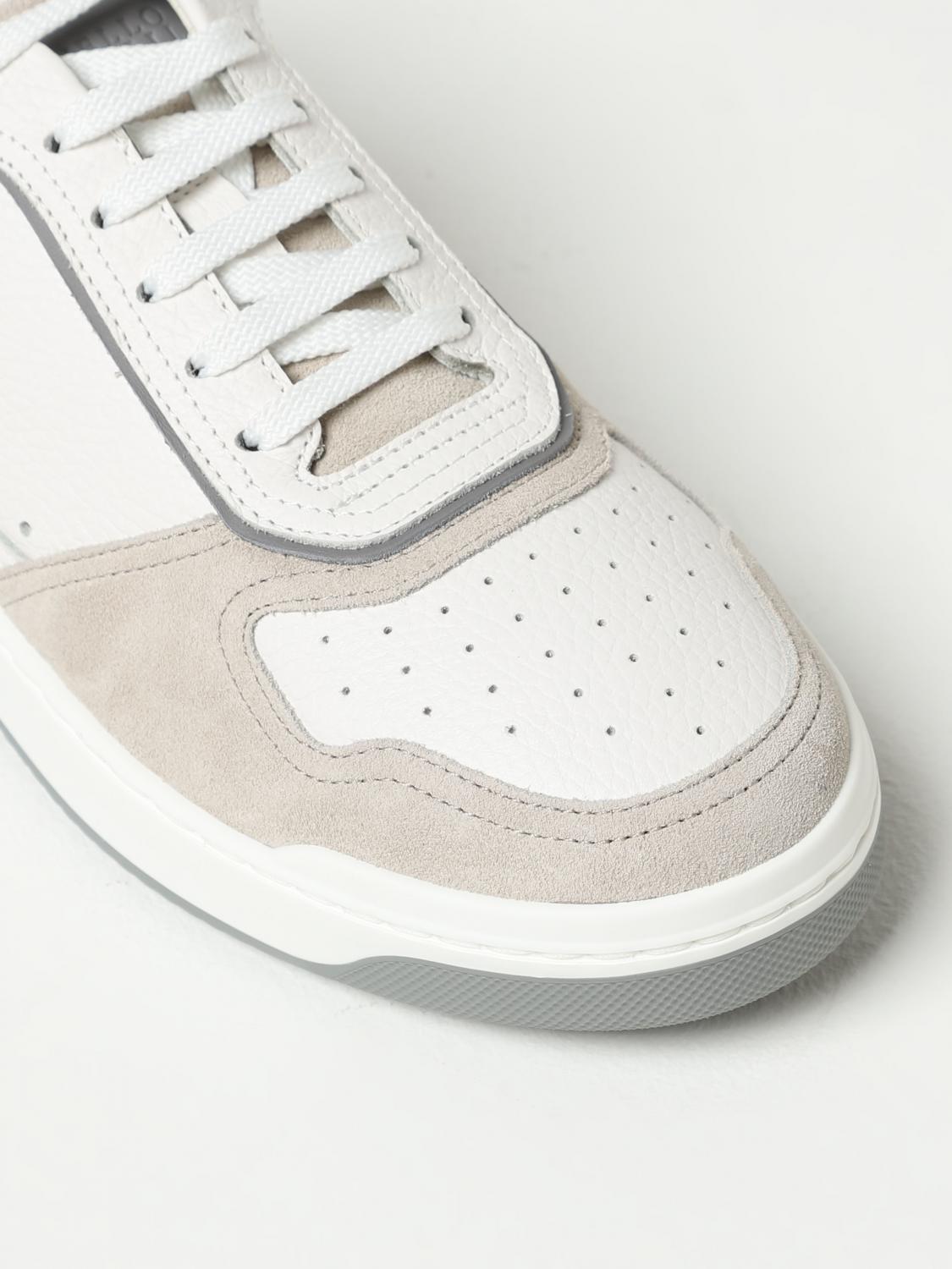 BRUNELLO CUCINELLI SNEAKERS: Sneakers Brunello Cucinelli in pelle a grana, Bianco 1 - Img 4