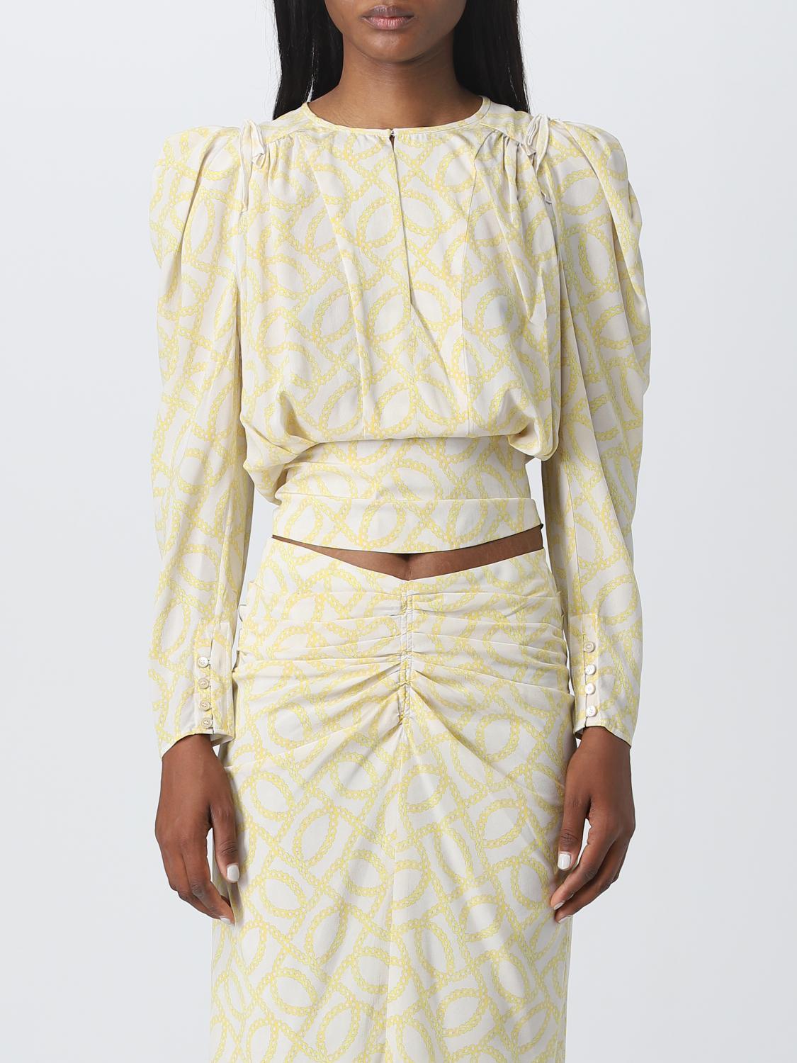 Tシャツ・カットソー Isabel Marant SS24 'Zarga' blouse (24PHT0012FAB1J04I 86MA) Isabel Marant Outlet: top in printed cotton - Beige | Isabel