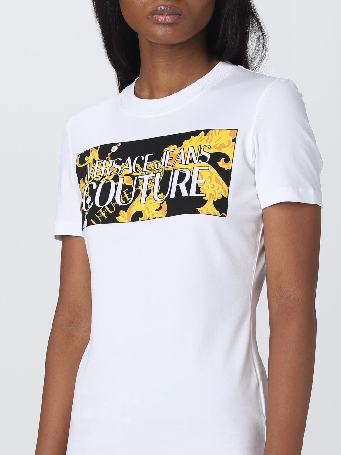 VERSACE JEANS COUTURE T-SHIRT: Versace Jeans Couture cotton t-shirt, White - Img 3