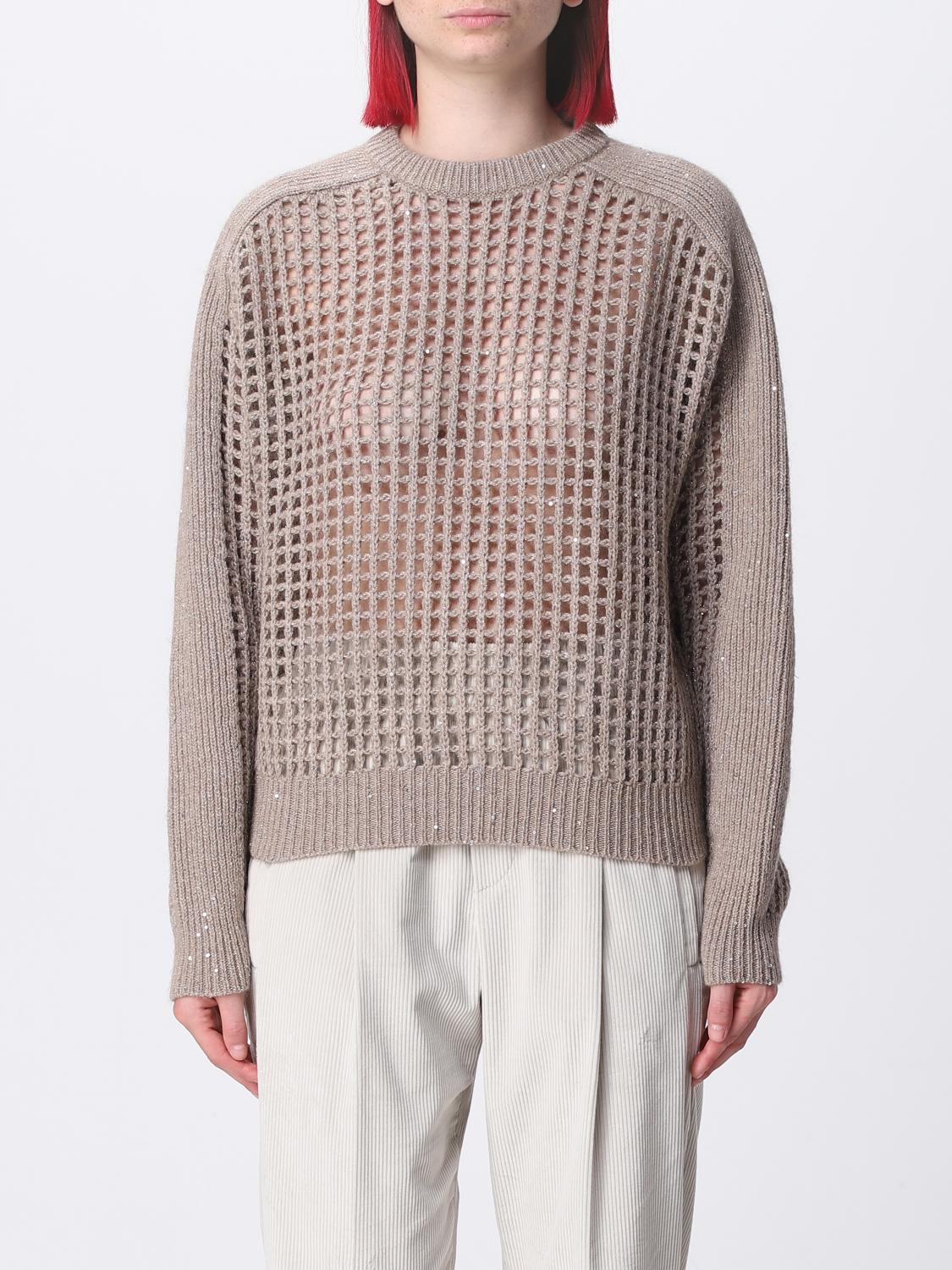 BRUNELLO CUCINELLI: Sparkling Net sweater in wool and cashmere