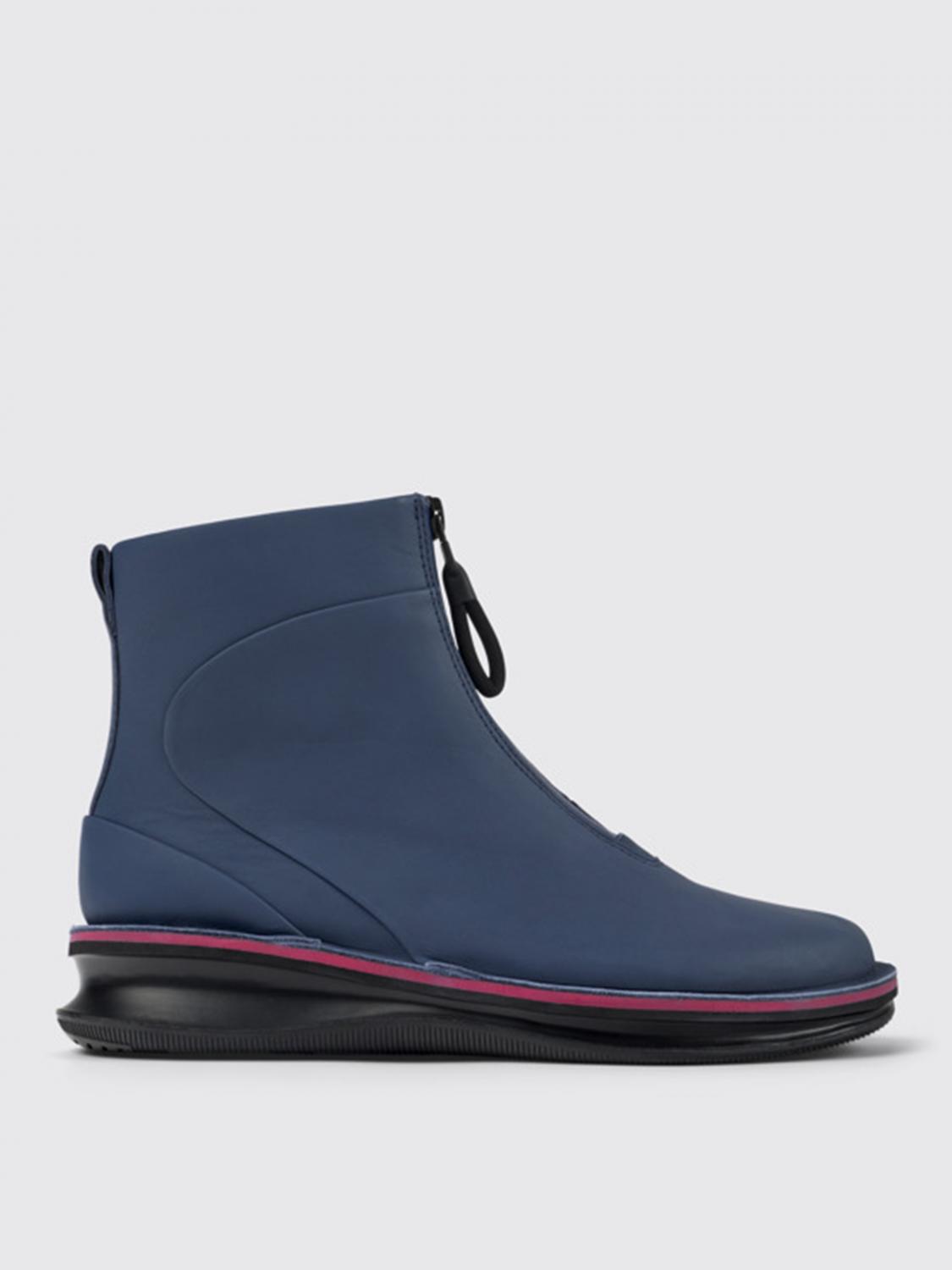 CAMPER STIVALI: Sitvaletto Rolling Michelin Camper in pelle, Blue - Img 1